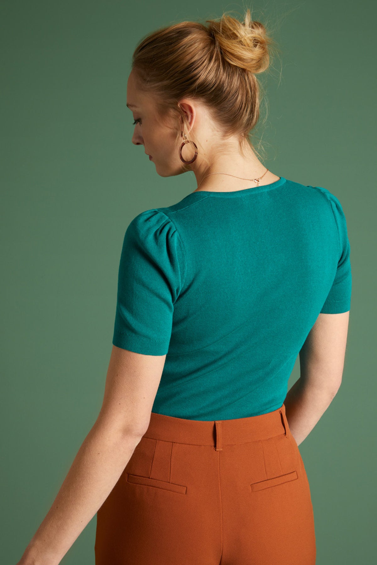 King_Louie_DIAMOND_PUFF_Vintage_Kurzarm_FEINSTRICK_SHIRT_Oberteil_Petrol_killer_kirsche_3