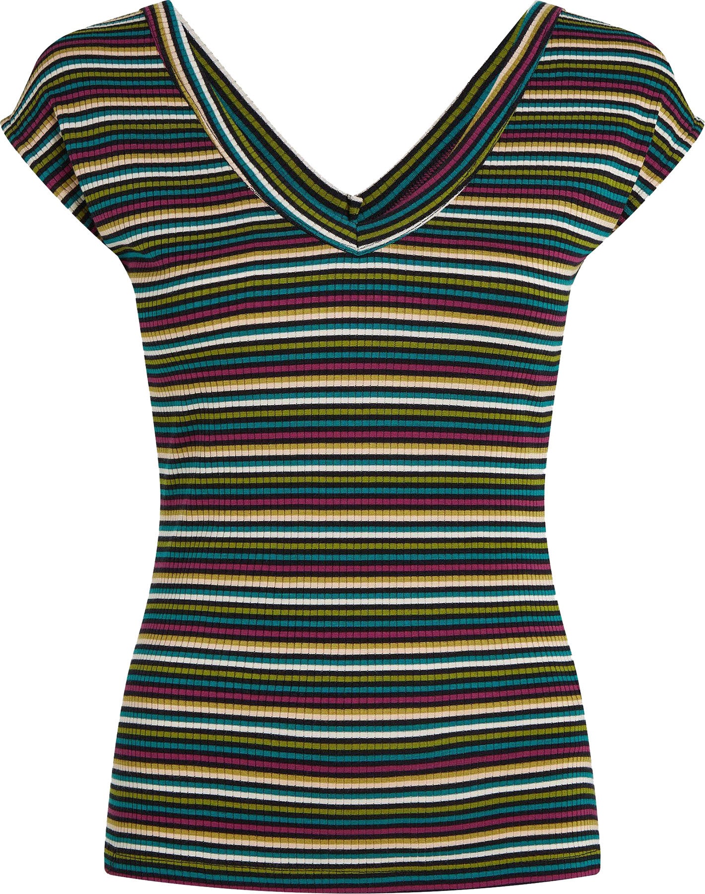 King_Louie_DOUBLE_V_BRUNELLI_STRIPE_Vintage_STREIFEN_Rippstrick_Top_OBERTEIL_Shirt_killer_kirsche_0