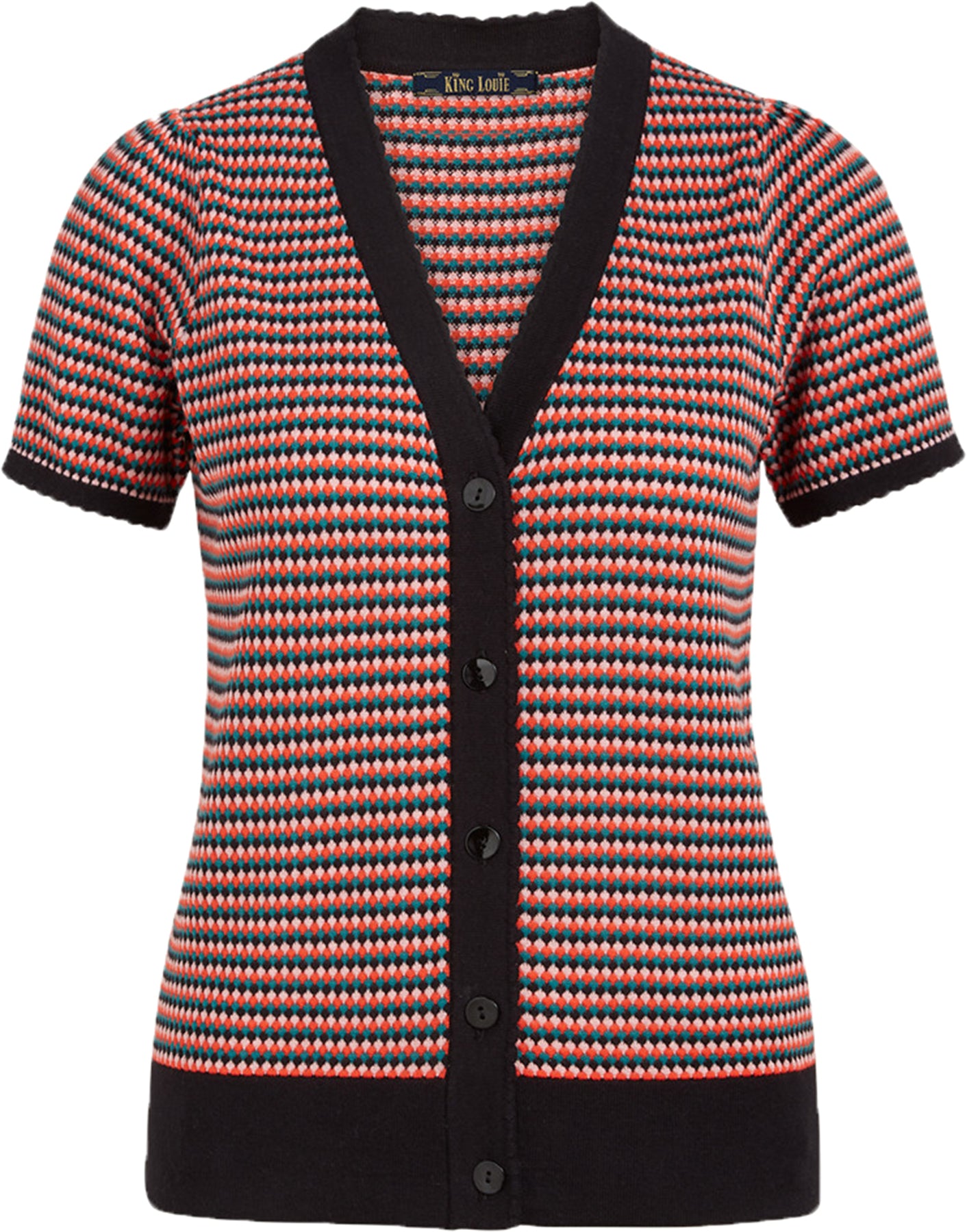 King_Louie_EDIE_CABARET_Retro_V-NECK_Buttoned_Kurzarm_CARDIGAN_Strickjacke-1