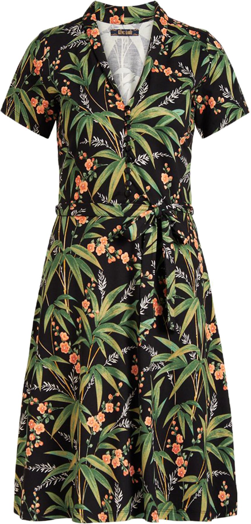 King_Louie_EMMY_TAHITI_Vintage_FLORAL_Blumen_KURZARM_A-Linie_Dress_KLEID_killer_kirschei0eGil2ixOoeO
