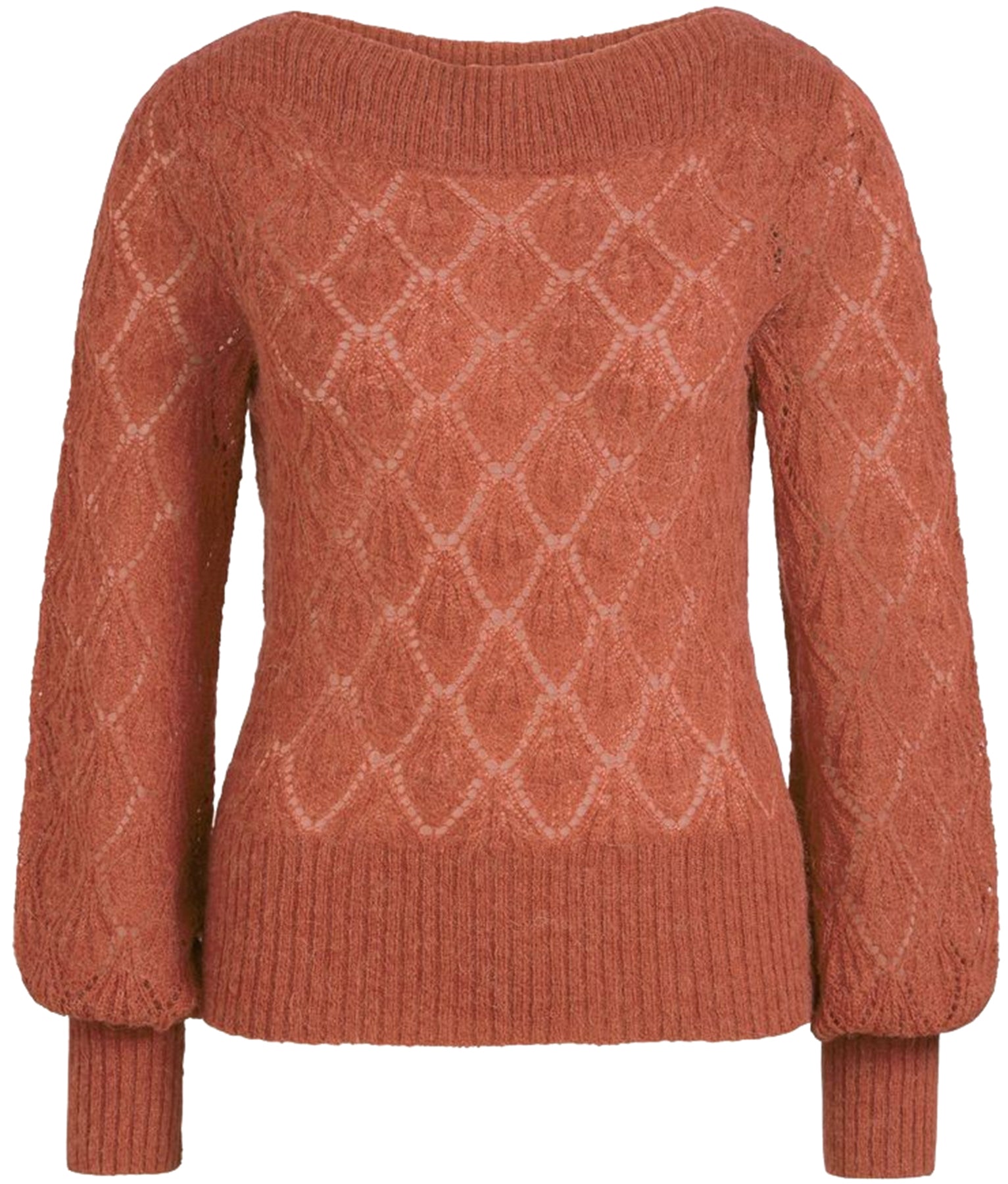 King_Louie_ERIN_BELL_TOSCA_Lochmuster_ALPAKA_Langarm_PULLOVER_Oberteil_-_Spicy_Brown_killer_kirsche_0
