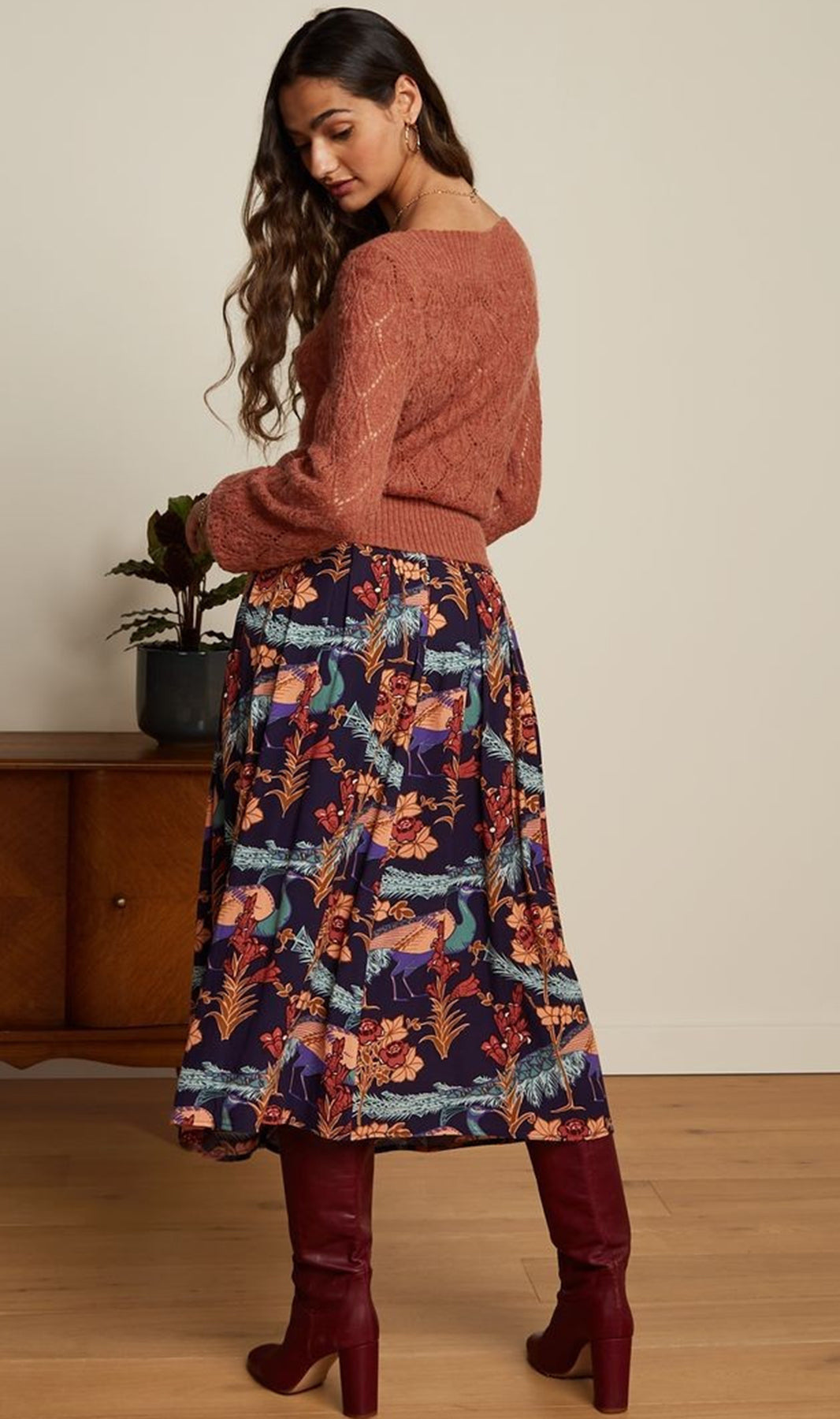 King_Louie_ERIN_BELL_TOSCA_Lochmuster_ALPAKA_Langarm_PULLOVER_Oberteil_-_Spicy_Brown_killer_kirsche_3