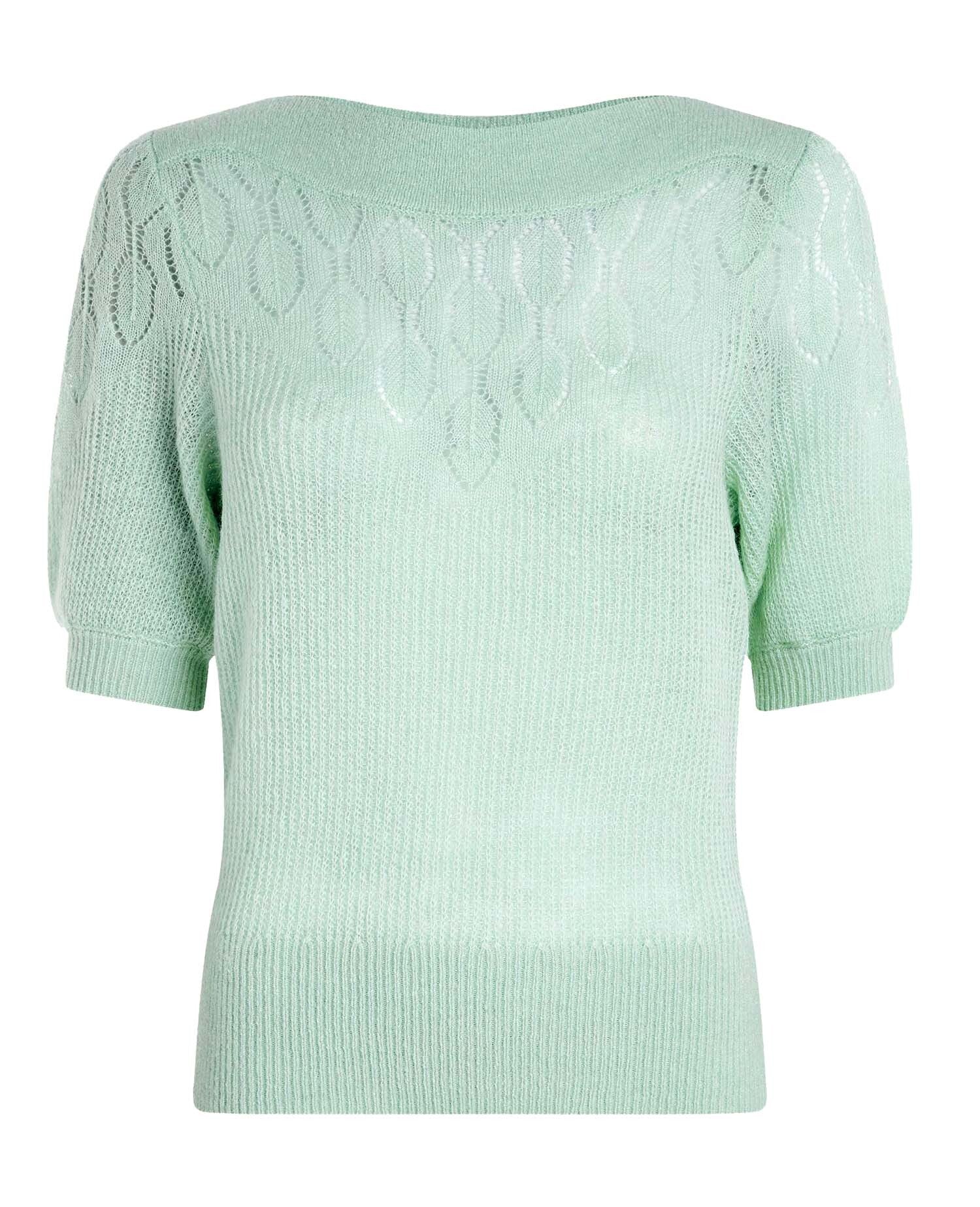 King_Louie_ERIN_FARFALLE_Retro_Lochmuster_Kurzarm_STRICKSHIRT_Oberteil_Foam_Green-12Kxb9uzSUaVlc