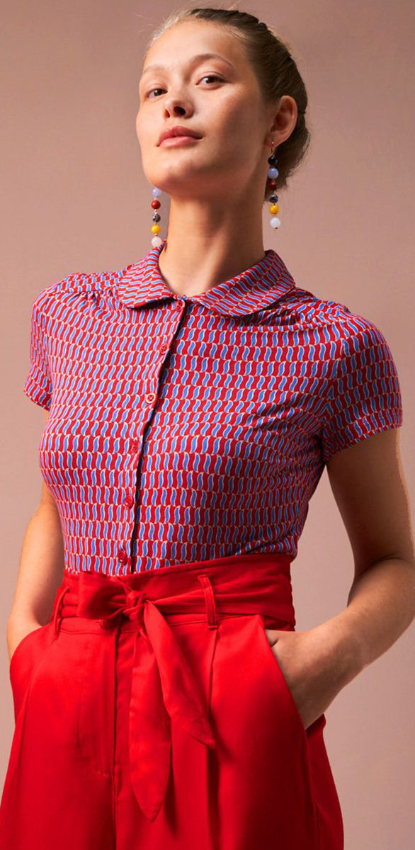 King_Louie_FRIULI_Vintage_PETER_PAN_KRAGEN_Kurzarm_Retro_BLOUSE_Bluse-2LLgrmOgTfxXe6