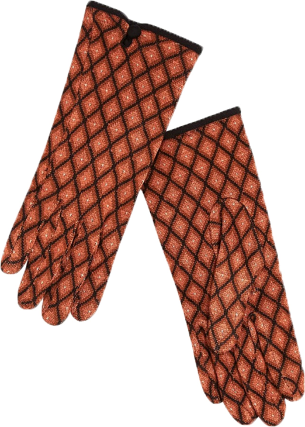 King_Louie_GLOVE_MAGNET_Retro_JACQUARD_DIAMOND_Feinstrick_Handschuhe_Orange_Killer_Kirsche-1