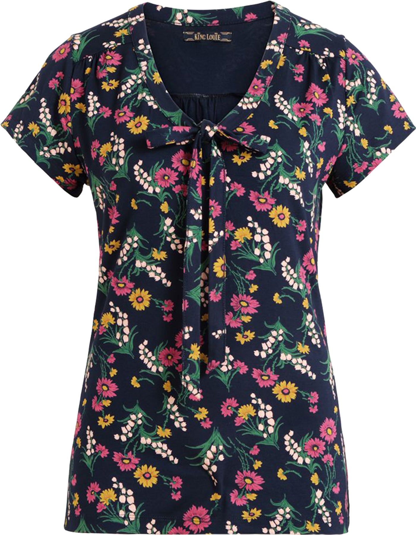King_Louie_GOLDIE_VALLEY_Vintage_BLUMEN_Floral_V-Neck_SHIRT_Oberteil_killer_kirsche