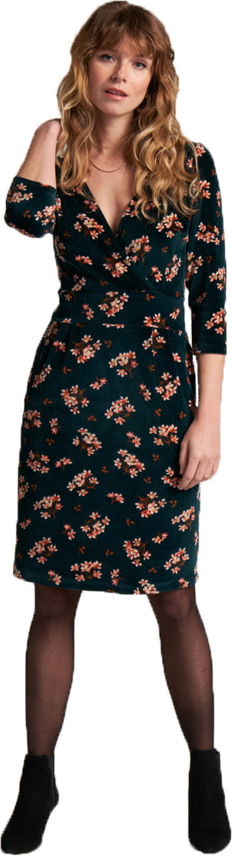 King_Louie_HUCKLEBERRY_Vintage_BLUMEN_Floral_V-NECK_Pencil_Dress_KLEID-2