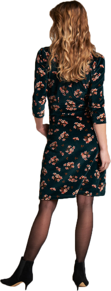 King_Louie_HUCKLEBERRY_Vintage_BLUMEN_Floral_V-NECK_Pencil_Dress_KLEID-3