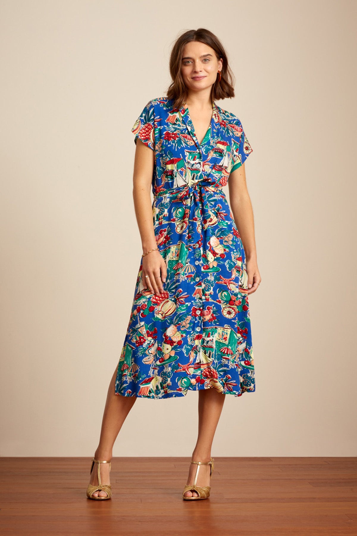 King_Louie_IRENE_BAHIA_50s_TROPICAL_Fruit_Segelschiffe_Kurzarm_A-LINIE_DRESS_Kleid_Killer_Kirsche-2jqk4wuOuOB0Rf