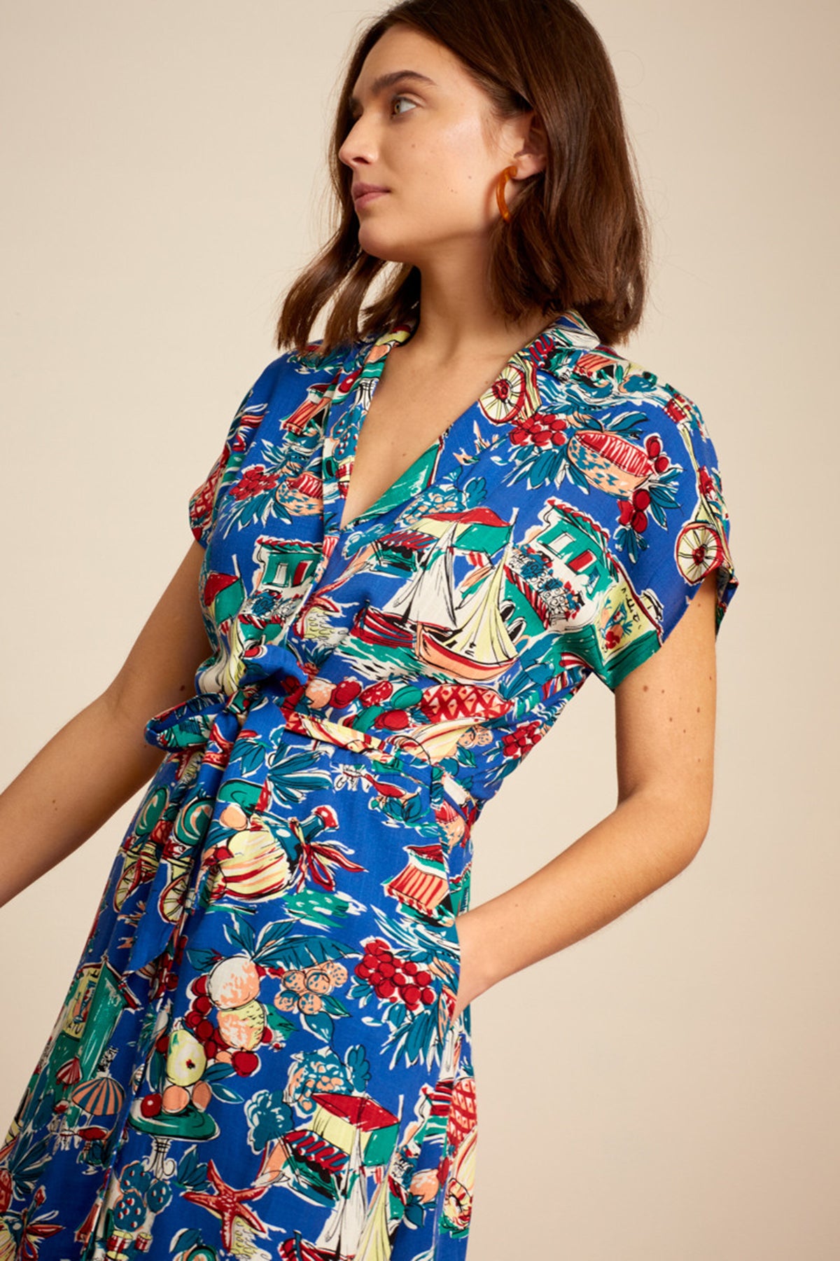 King_Louie_IRENE_BAHIA_50s_TROPICAL_Fruit_Segelschiffe_Kurzarm_A-LINIE_DRESS_Kleid_Killer_Kirsche-4J4a18WSIaGaJX
