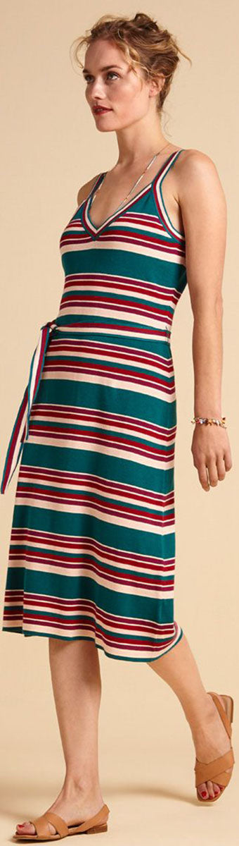 King_Louie_ISA_Vintage_PLAYA_STRIPE_Streifen_CAMI_Feinstrick_Dress_KLEID_Petrol-2