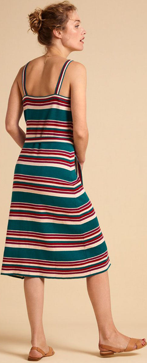 King_Louie_ISA_Vintage_PLAYA_STRIPE_Streifen_CAMI_Feinstrick_Dress_KLEID_Petrol-3