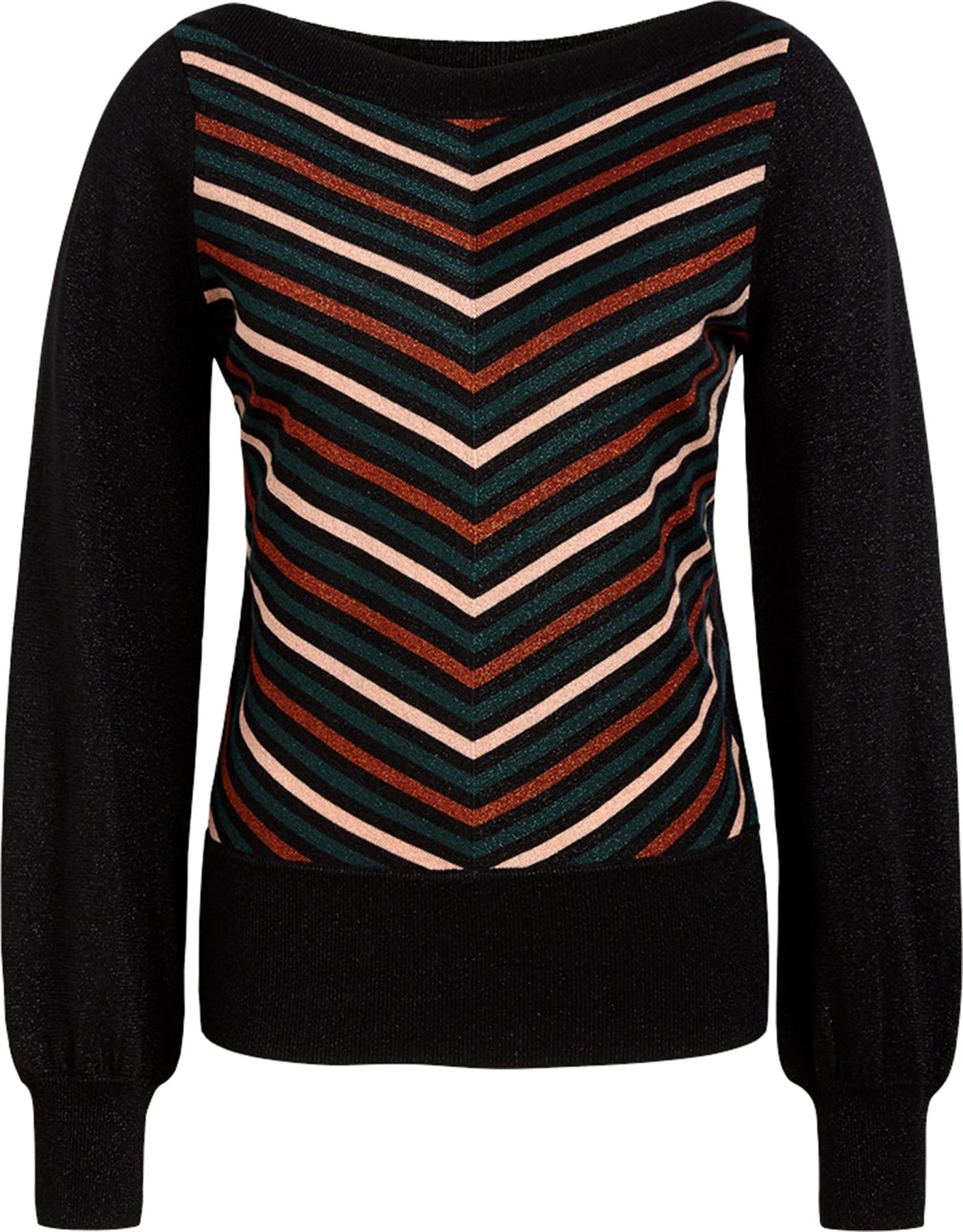 King_Louie_IVII_CABANA_STRIPE_Bellsleeve_GLITZER_Langarm_PULLOVER_Oberteil_Killer_Kirsche-1