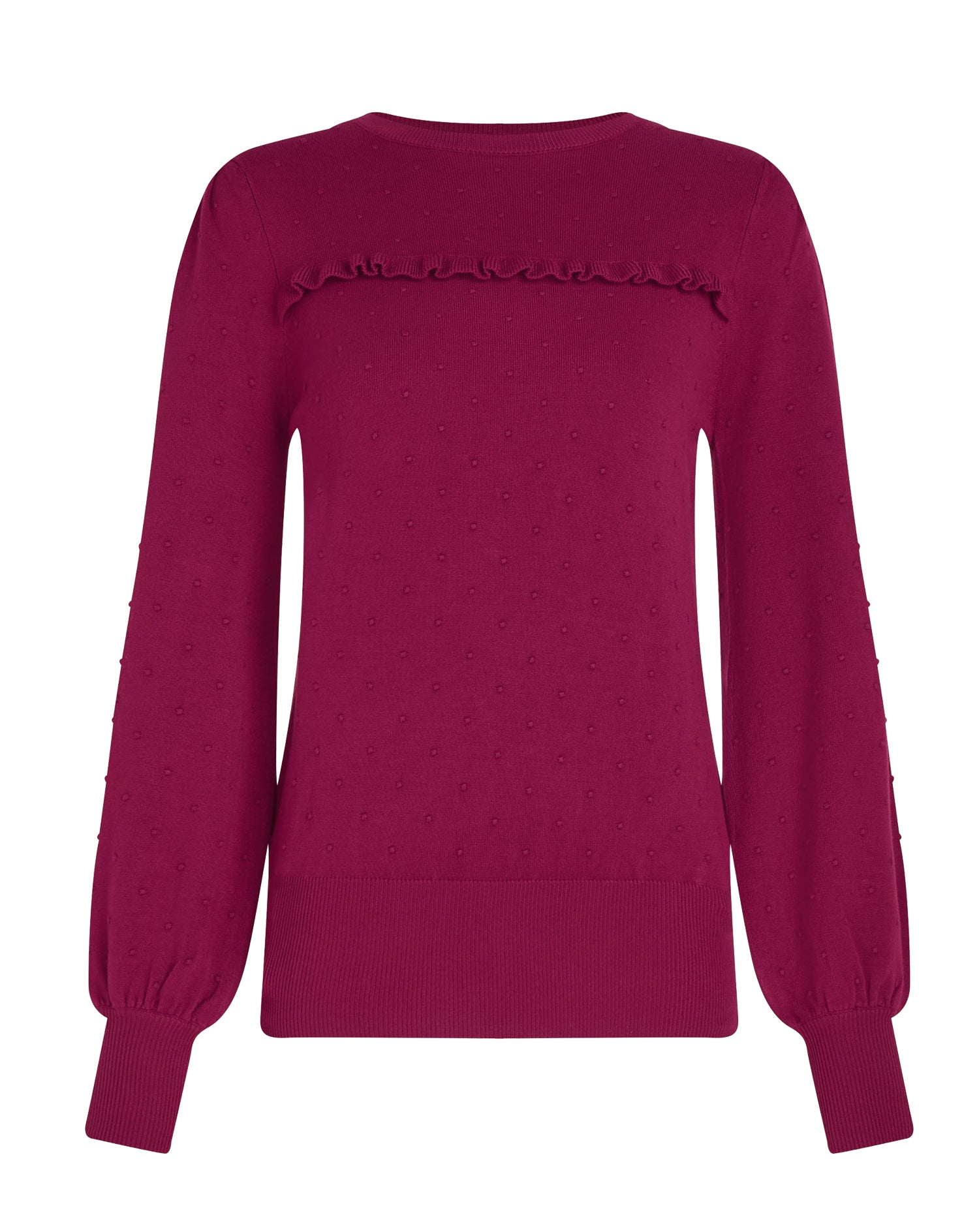 King_Louie_JADA_DROPLET_Vintage_Ruffle_Rschen_Kntchenstich_PULLOVER_Oberteil__Bordeauxviolett-5
