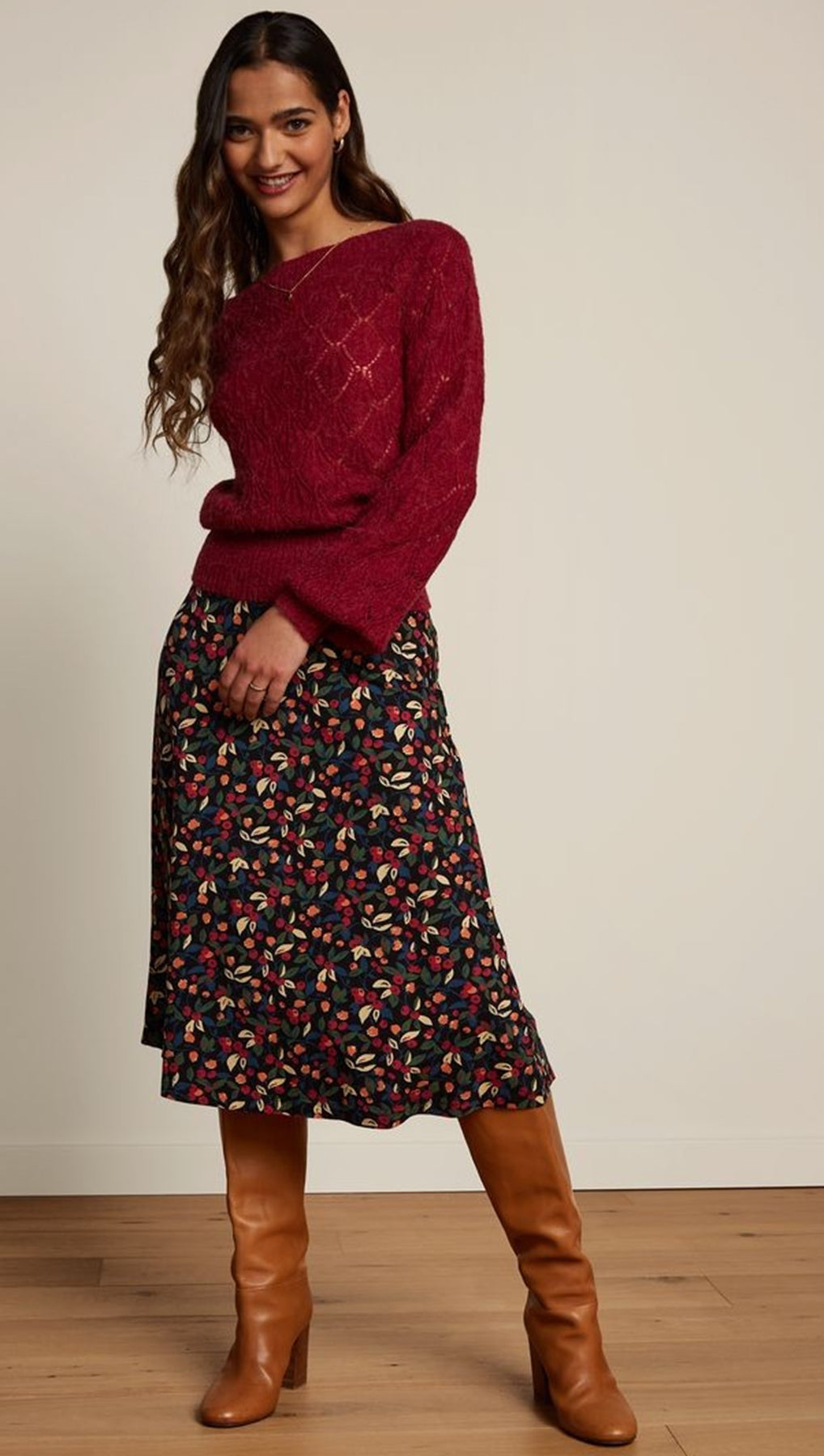 King_Louie_JUNO_BELLMONO_Beeren_AUTUM_Floral_Vintage_A-Linie_SKIRT_Rock_killer_kirsche_1