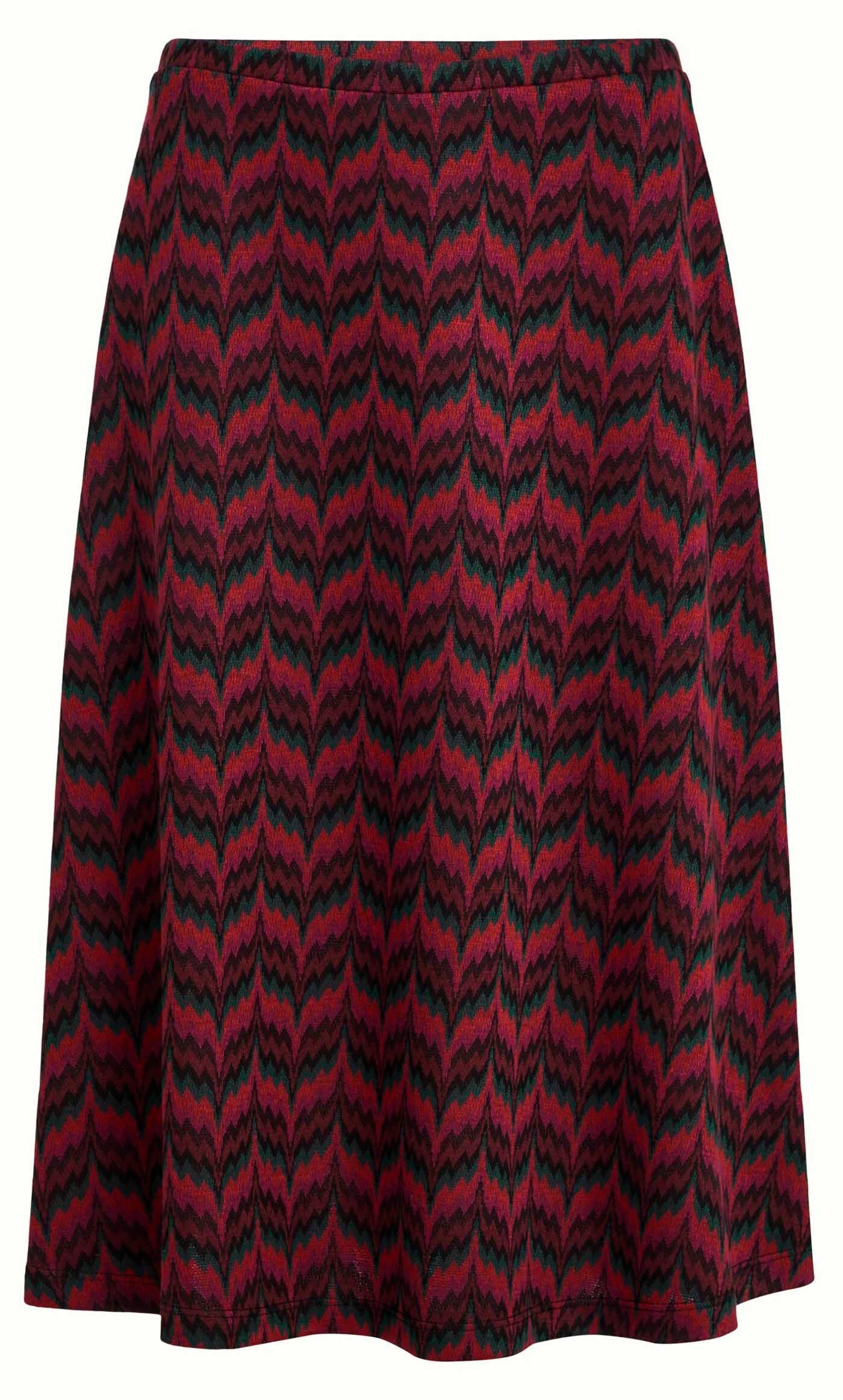 King_Louie_JUNO_ESTELLE_Zigzag_Vintage_Zick_Zack_Muster_A-Linie_SKIRT_Strick_Rock_-_Mehrfarbig-4