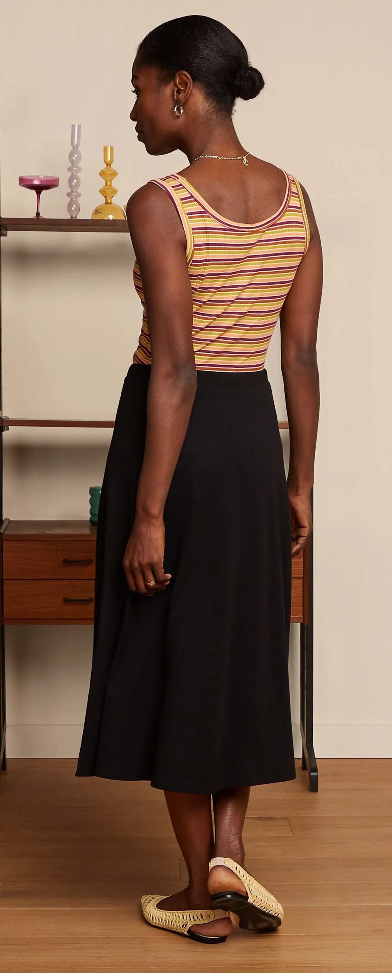 King_Louie_JUNO_MILANO_CREPE_Vintage_BASIC_Plain_A-Linie_SKIRT_Rock__Schwarz-3