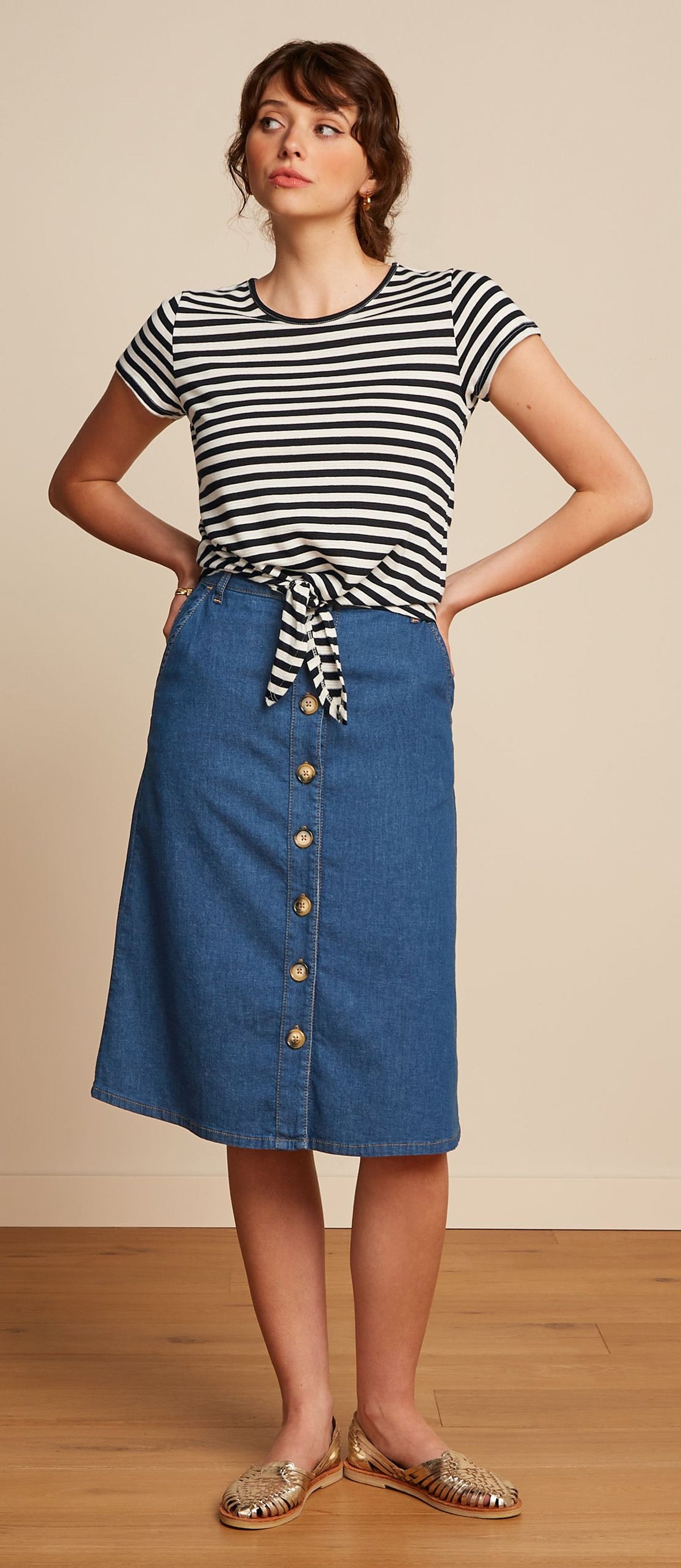 King_Louie_KNOT_CHOPITO_Retro_Sailor_Streifen_Kurzarm_Knotenshirt_Oberteil-1