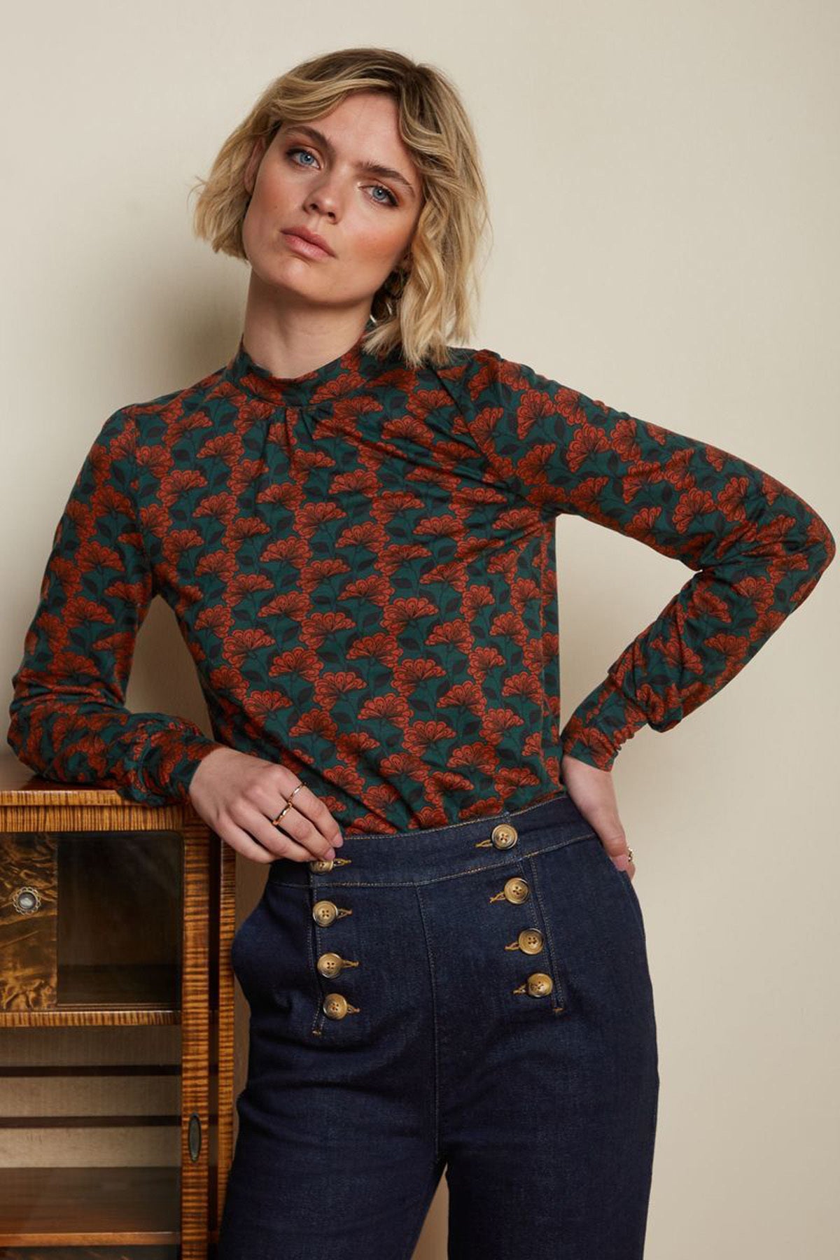 King_Louie_LARA_SAILOR_Vintage_HIGH_WAIST_Denim_Retro_PANTS_Jeans-2