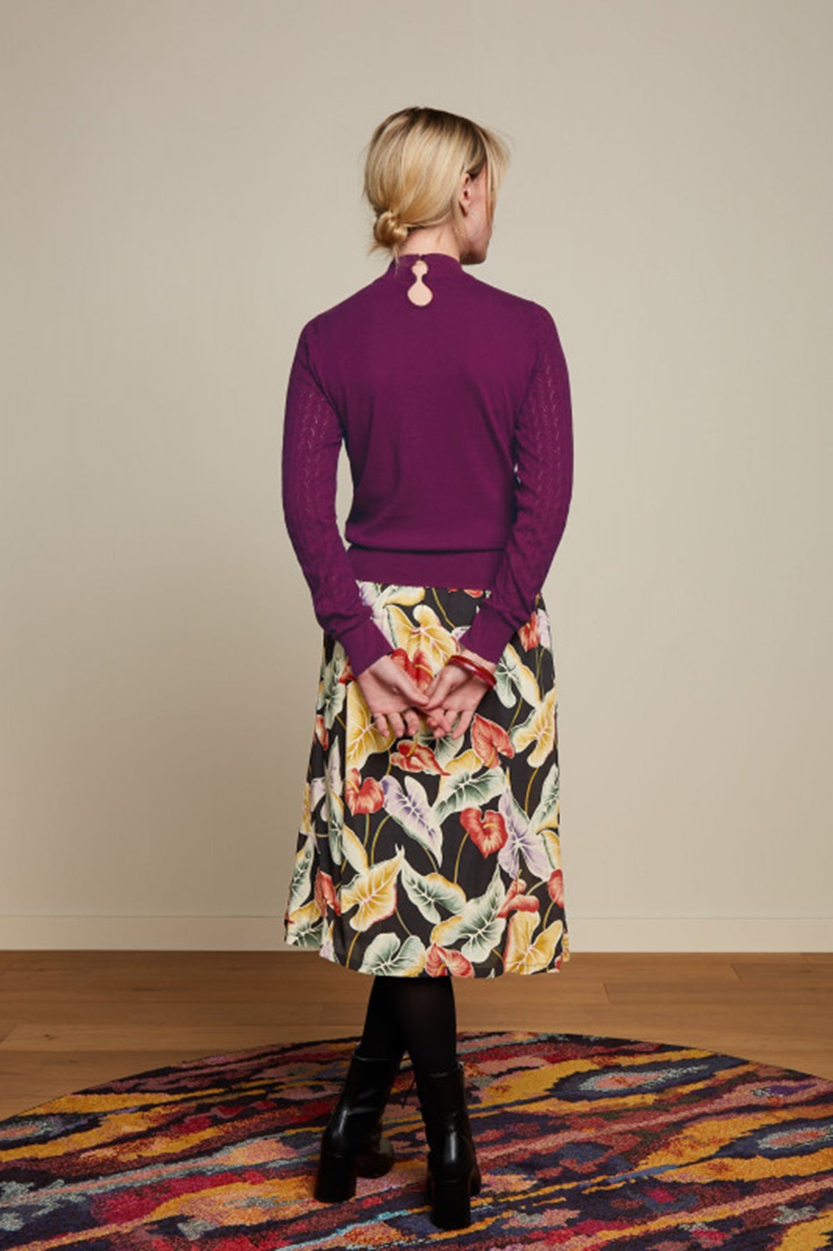 King_Louie_LAYLA_MARMORA_Retro_Blumen_ANTHURIE_High_Waist_A-Linien_SKIRT_Rock_Killer_Kirsche-3