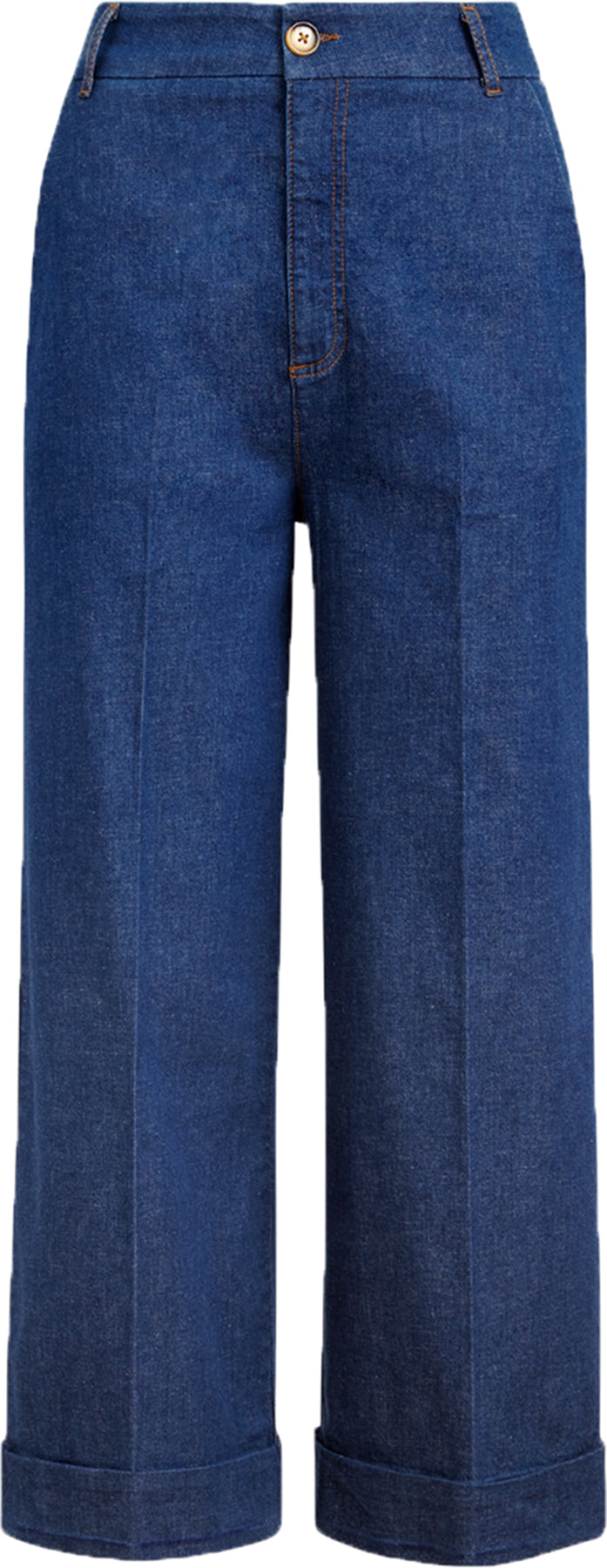 King_Louie_LISA_CHAMBRAY_Vintage_HIGH_WAIST_Trousers_Denim_CULOTTE_PANTS_Hose_Killer_Kirsche-1