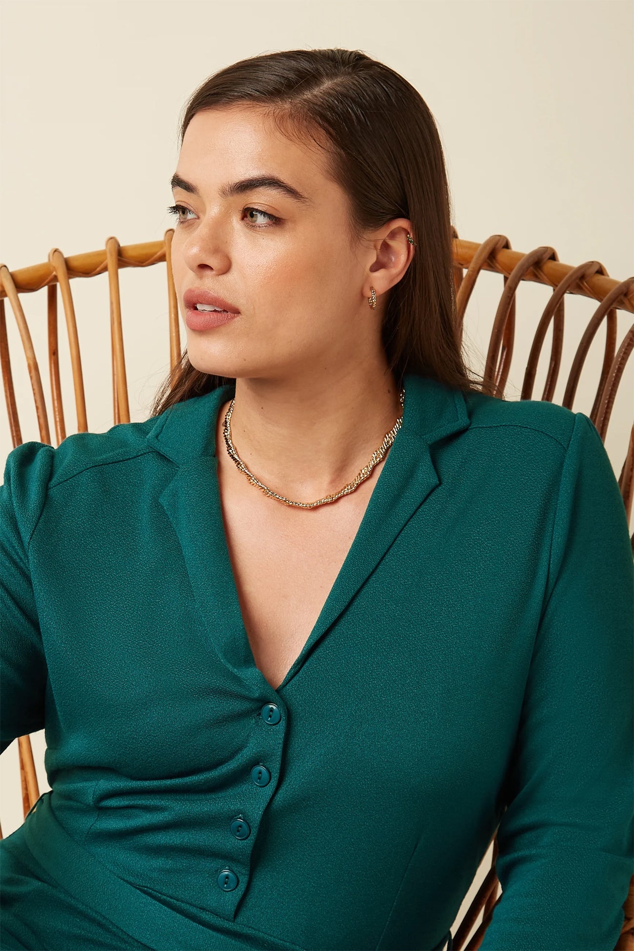 King_Louie_LOLA_MILANO_Vintage_Crepe_Classic_Retro_A-LINIE_DRESS_Kleid_-_Spruced_Green-4