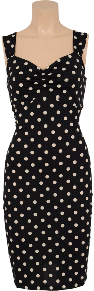 King_Louie_LULU_Vintage_50s_POLKA_DOTS_Punkte_Pencil_Dress_KLEID