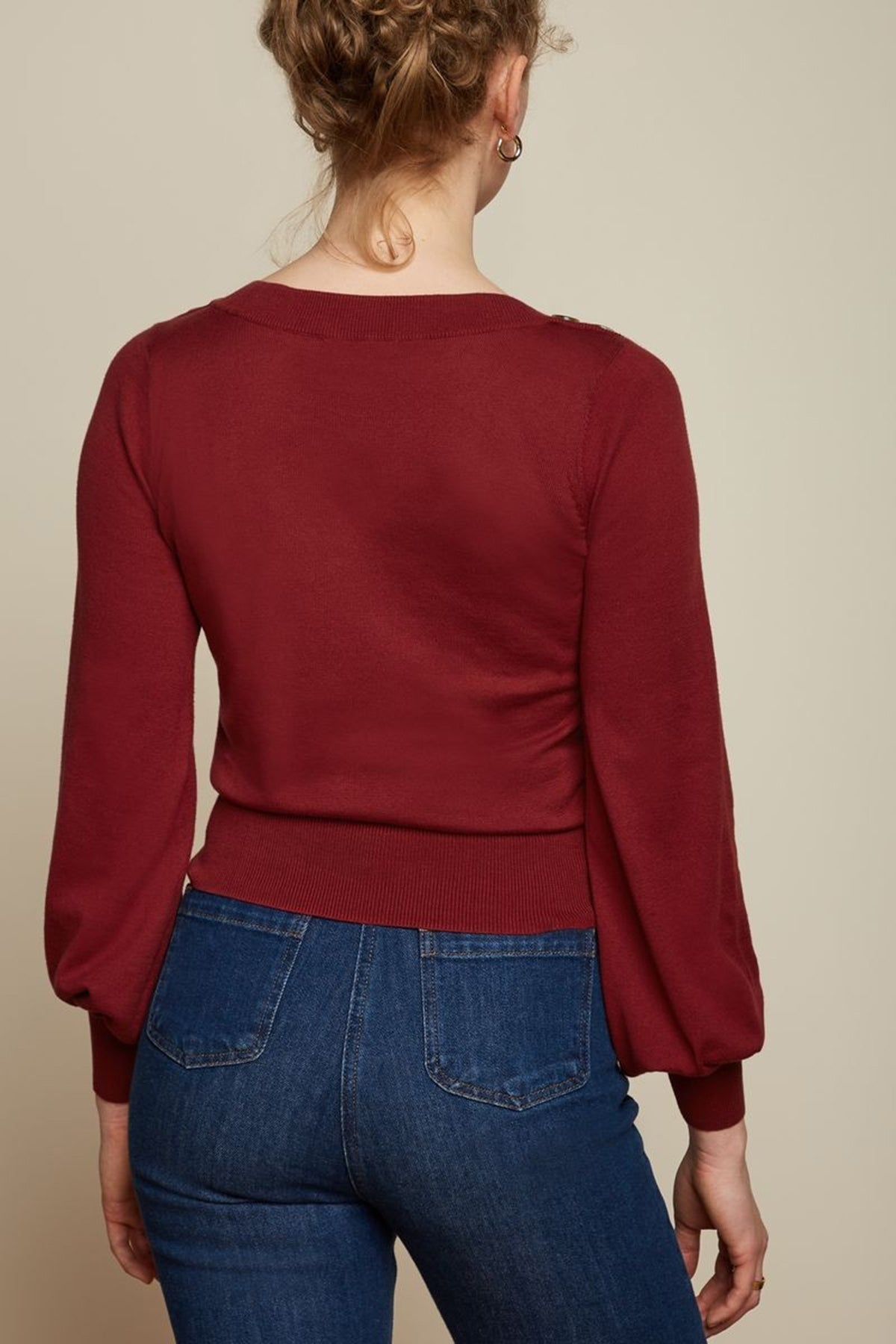 King_Louie_MARIE_BELL_COTTONCLUB_U-Boot_BUTTON_Langarm_PULLOVER_Oberteil_-_Brique_Red_killer_kirsche_2W1XjKWlhMyMvV