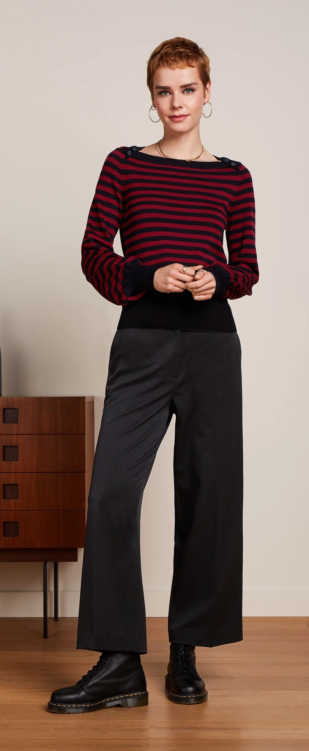 King_Louie_MARIE_BELL_LOOP_Stripe_Streifen_U-Boot_Langarm_PULLOVER__Sweater_-_Weinrot-2