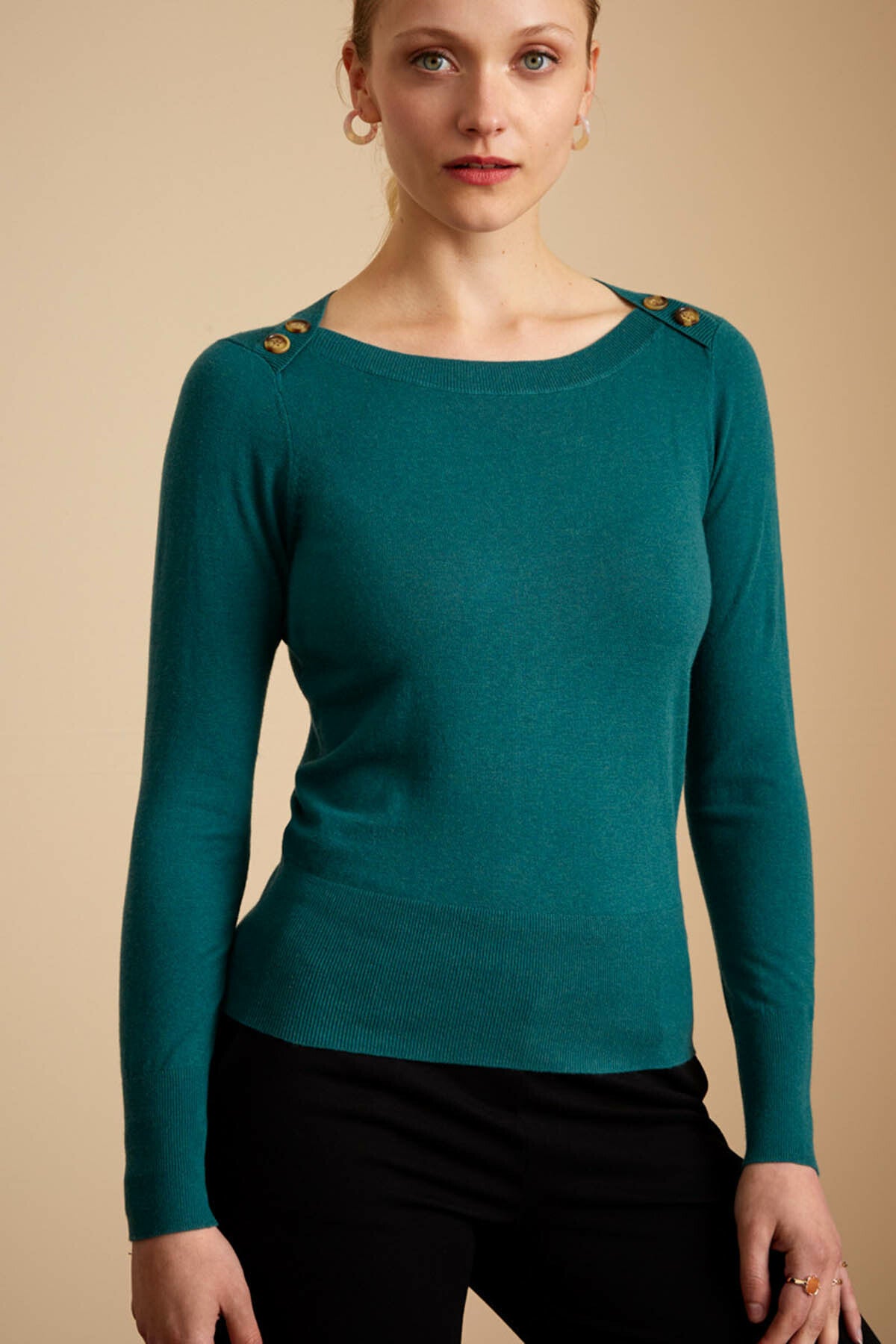 King_Louie_MARIE_COCOON_Vintage_U-BOOT_Langarm_PULLOVER_Oberteil_Petrol_killer_kirsche_2