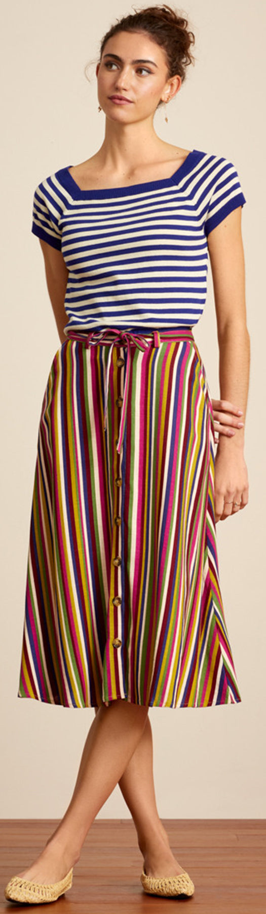 King_Louie_MARIE_STRIPE_Retro_STREIFEN_Sailor_FEINSTRICK_SHIRT_Oberteil_Blau_Killer_Kirsche-2