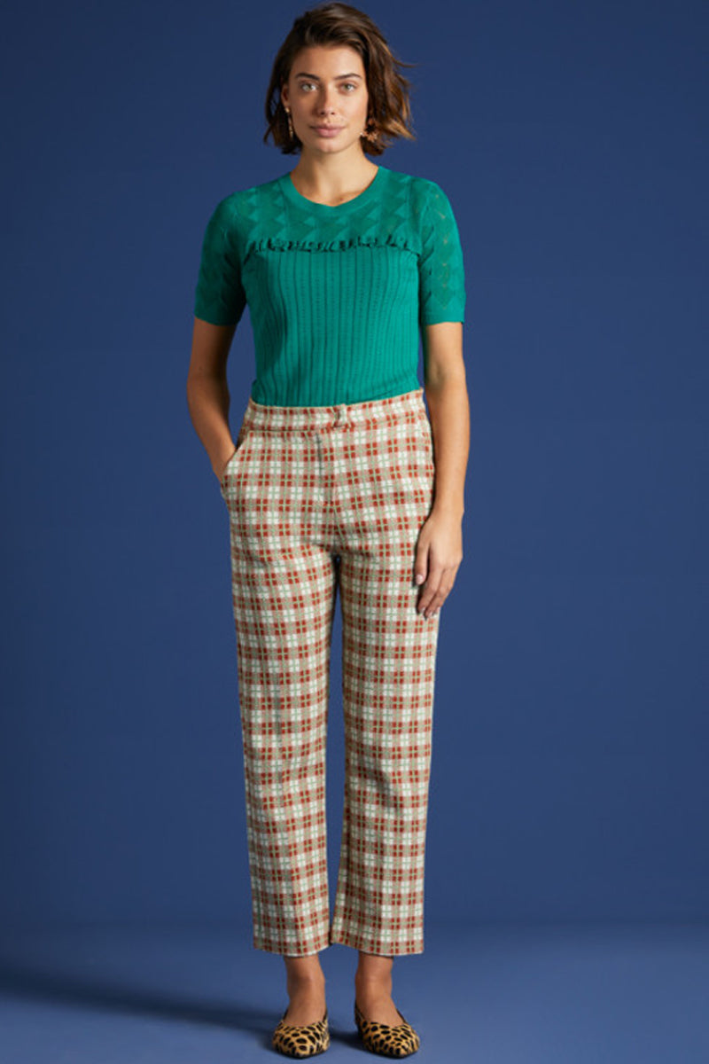 King_Louie_MOONSTONE_Vintage_RUFFLE_Lochmuster_Kurzarm_SHIRT_Oberteil_Gruen_killer_kirsche_2