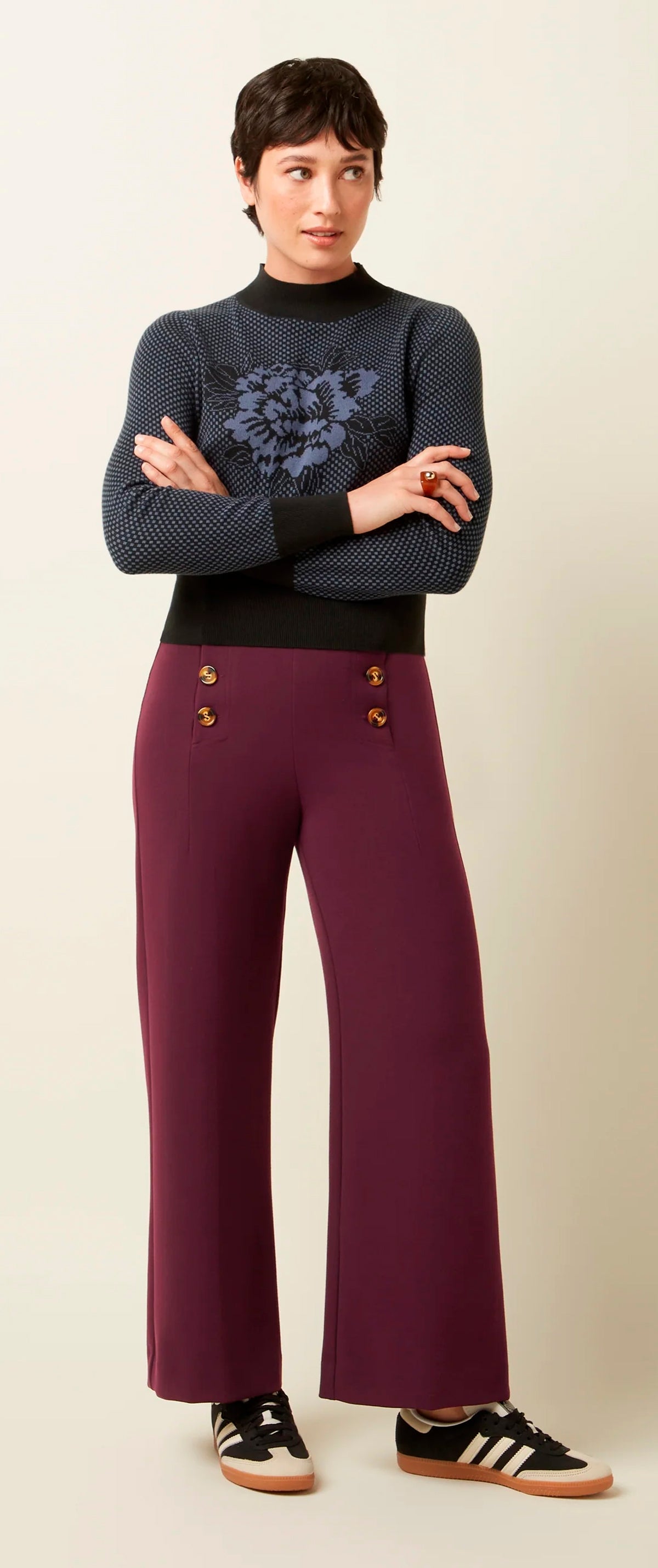 King_Louie_NILDE_AVERY_Vintage_Rosen_Retro_Strick_PULLOVER__Oberteil_-_Schwarz-2