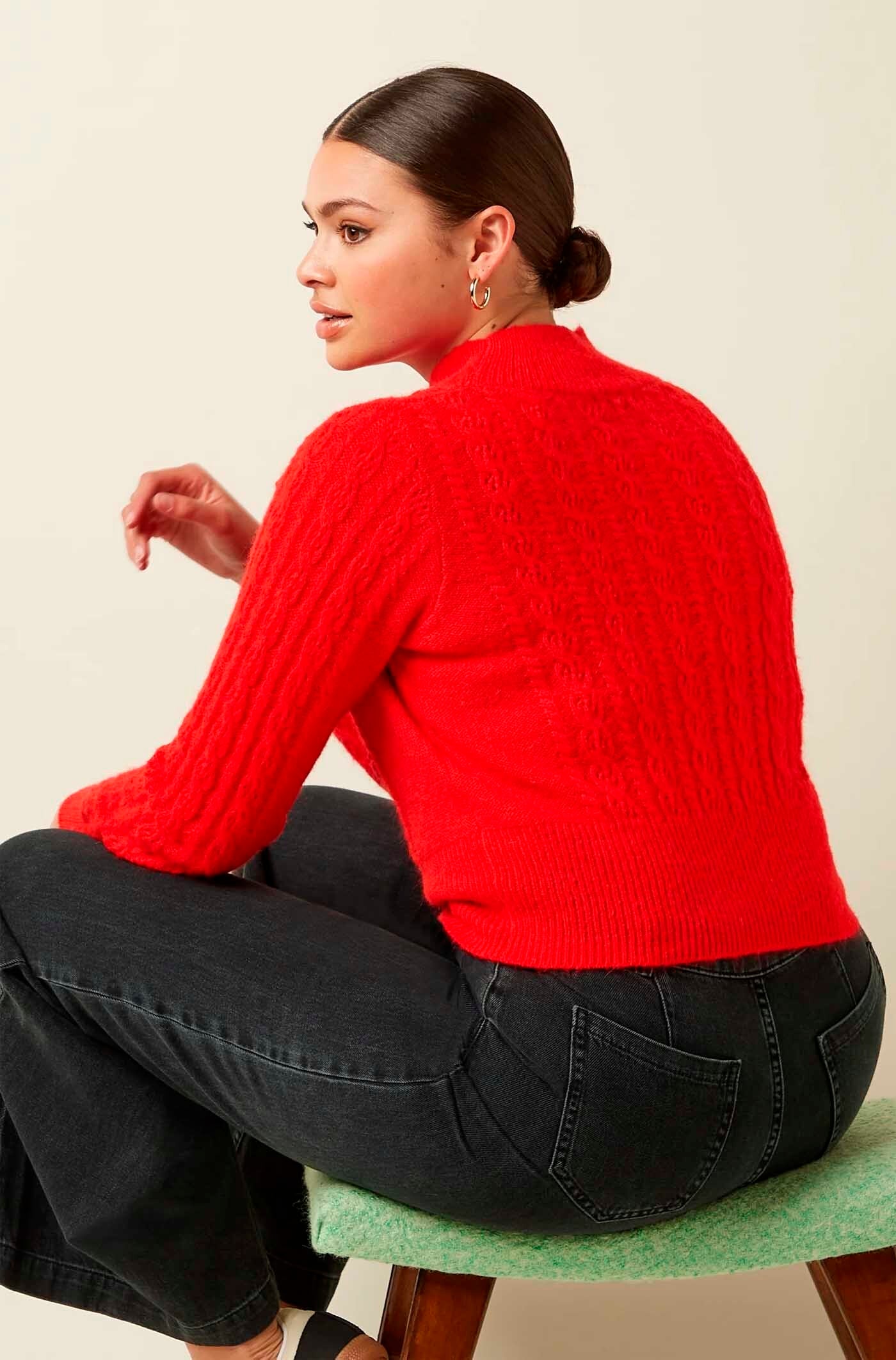 King_Louie_NILDE_LEON_Vintage_Retro_Zopfmuster_Strick_PULLOVER_Oberteil_-_Kirschrot-2