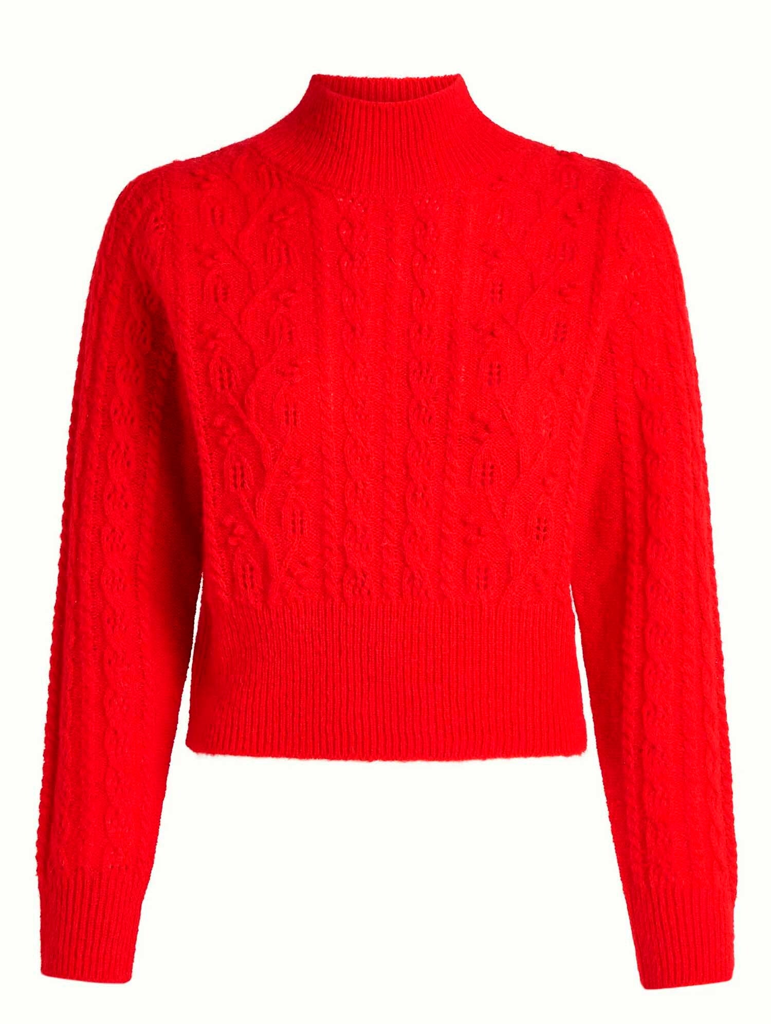 King_Louie_NILDE_LEON_Vintage_Retro_Zopfmuster_Strick_PULLOVER_Oberteil_-_Kirschrot-3