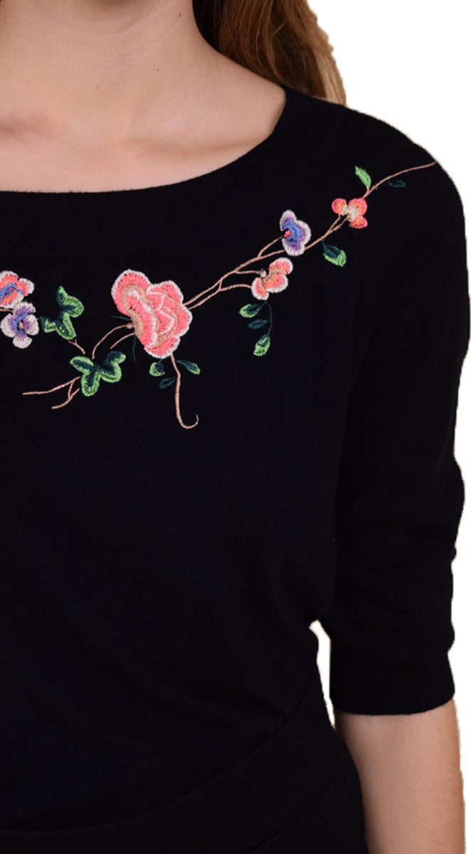 King_Louie_PANSY_Vintage_Floral_Blueten_BOATNECK_Oberteil_Dreiviertelarm_SHIRT-5