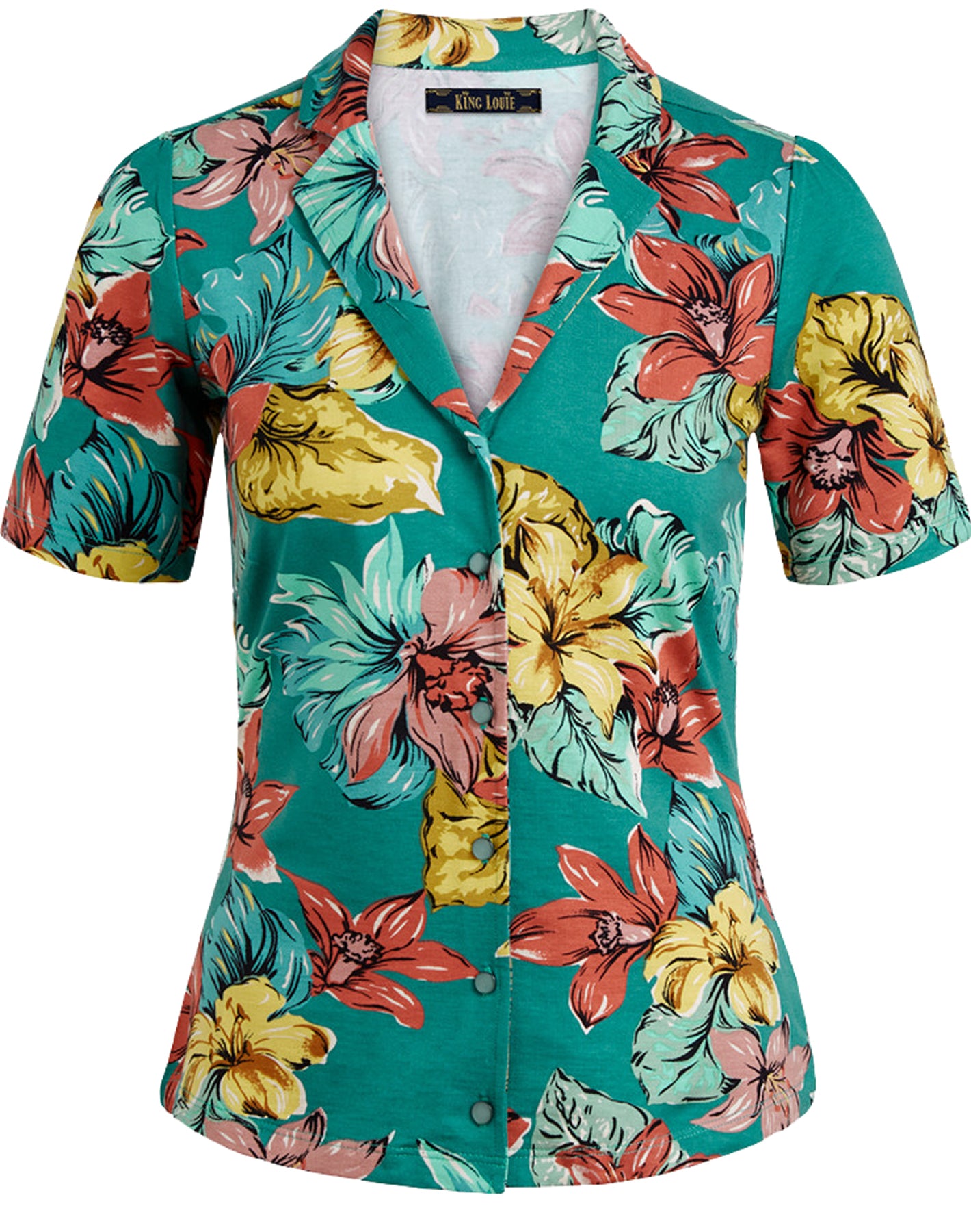 King_Louie_PATTY_Paraiso_Vintage_TROPICAL_Sailor_Blumen_Kurzarm_BLUSE_killer_kirsche_4