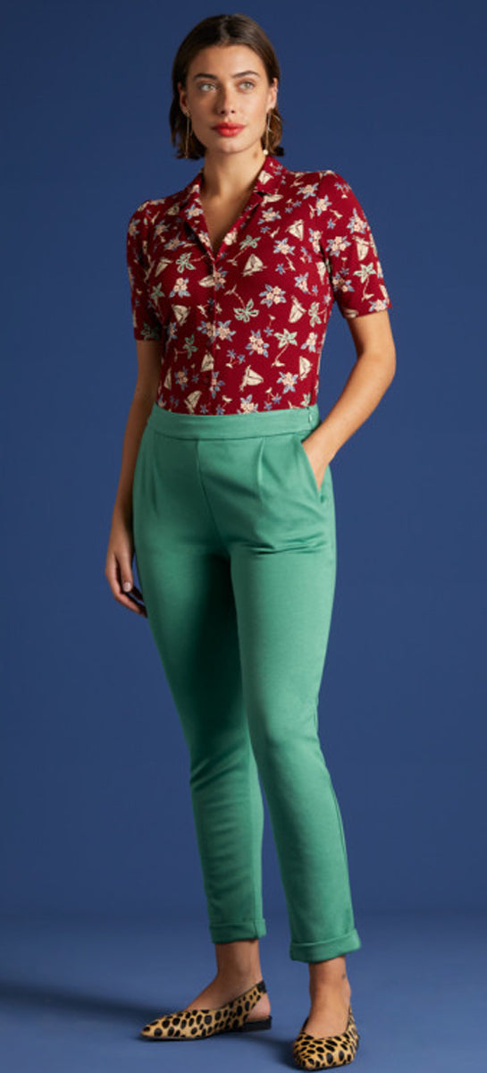 King_Louie_PATTY_VENTURA_Vintage_TROPICAL_Sailor_Blumen_Kurzarm_BLUSE_killer_kirsche_2