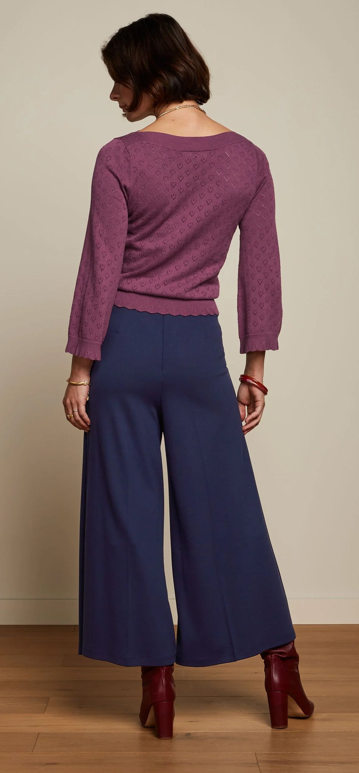 King_Louie_PIA_MILANO_UNI_Vintage_HIGH_WAIST_Trousers_Sailor_CULOTTE_PANTS_Hose_-_Evening_Blue-3