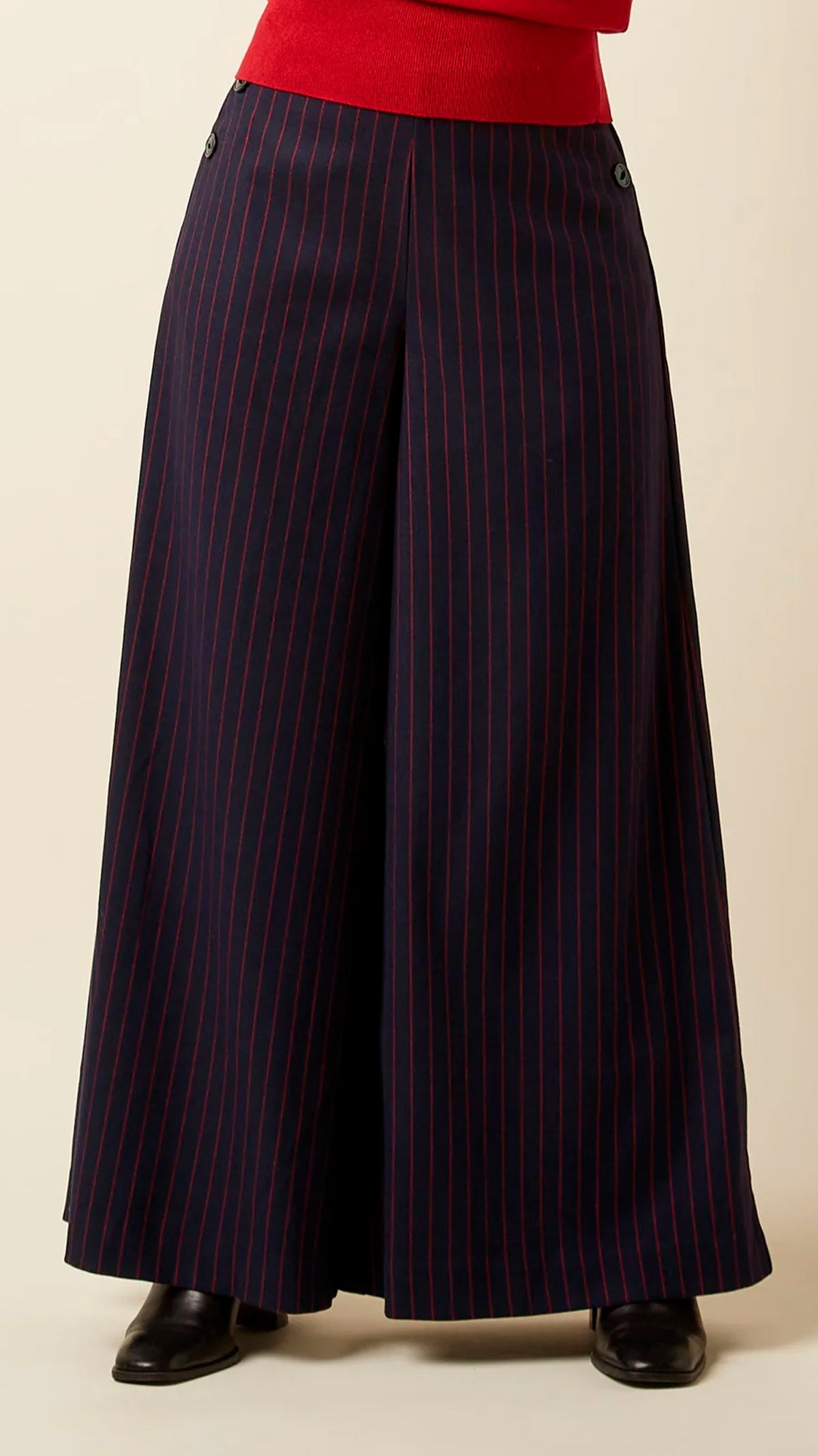 King_Louie_PIA_PINSTRIPE_Vintage_MARLENE_High_Waist_Trousers_Sailor_Button_PANTS_Hose_-_Dunkelblau-1