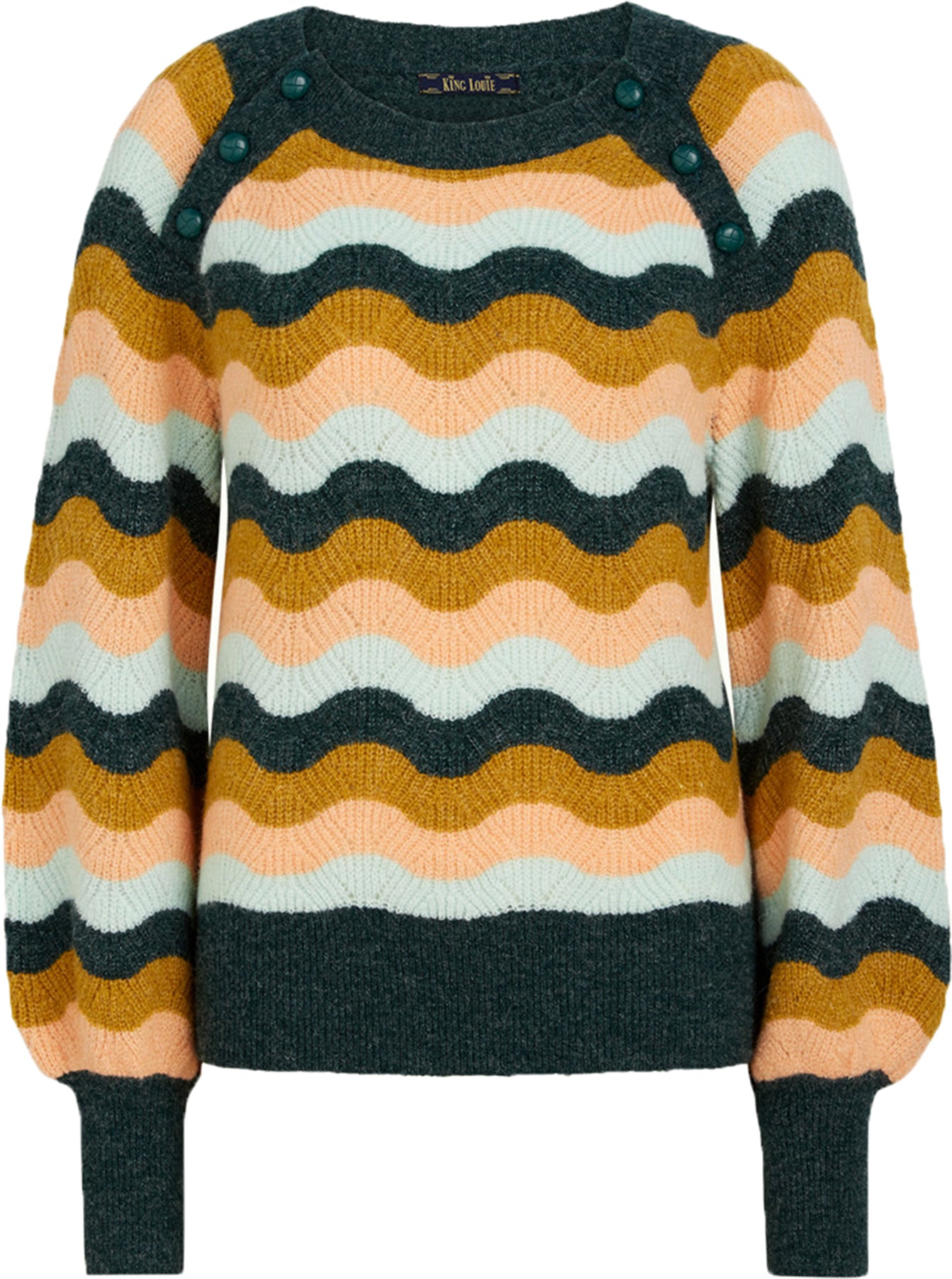 King_Louie_SANDOU_SAILOR_KNIT_Wellen_Bishop_Sleeve_PULLOVER_Strick_Oberteil_Killer_Kirsche-1