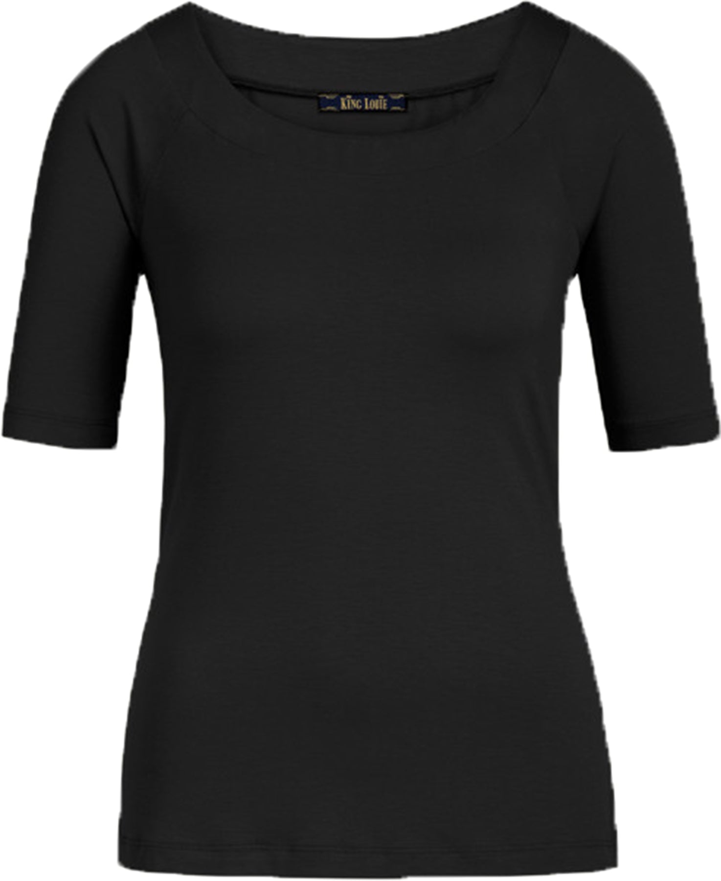 King_Louie_SARAH_Retro_HALBARM_Rundhals_BASIC_SHIRT_Oberteil_TOP_Schwarz_Killer_Kirsche-1vi0tstXHC5Rbi