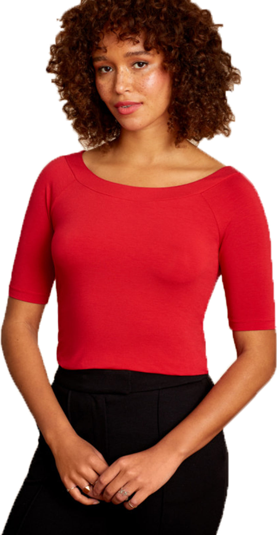 King_Louie_SARAH_Retro_HALBARM_Rundhals_BASIC_Uni_SHIRT_Oberteil_TOP_Rot_Killer_Kirsche-2A5WdoF7FUJVVr