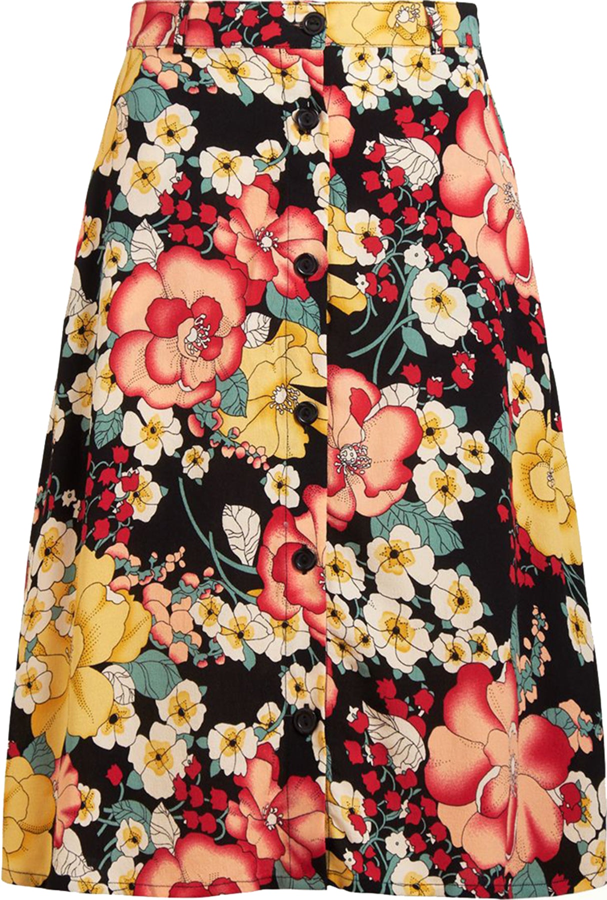 King_Louie_SERENA_CARIOCA_Vintage_Floral_BLUMEN_Button_50s_SKIRT_Rock_killer_kirsche