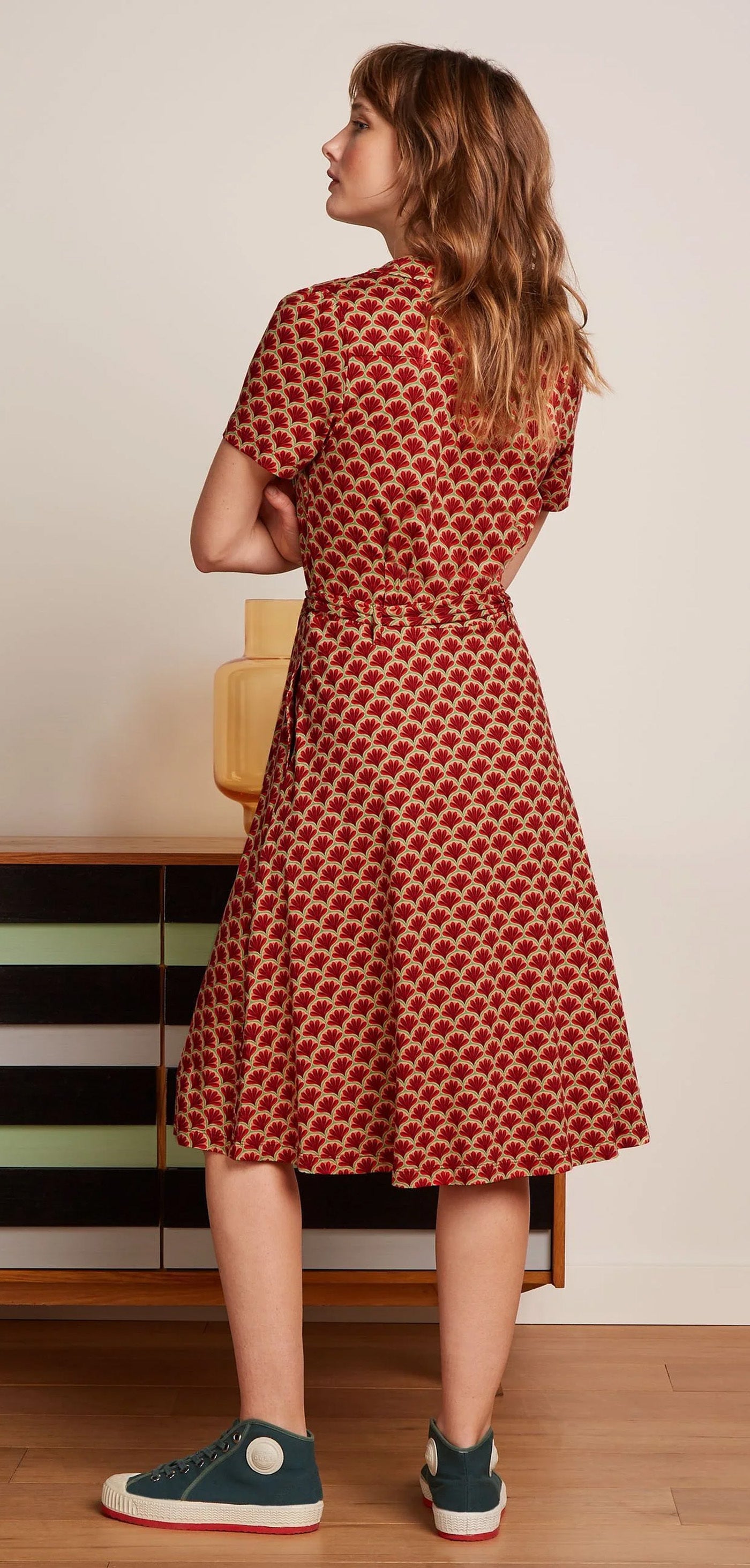 King_Louie_SHEEVA_TOUCHE_Vintage_Faecher_Floral_50s_Jersey_A-LINIE_KLEID_Dress_-_True_Red-3
