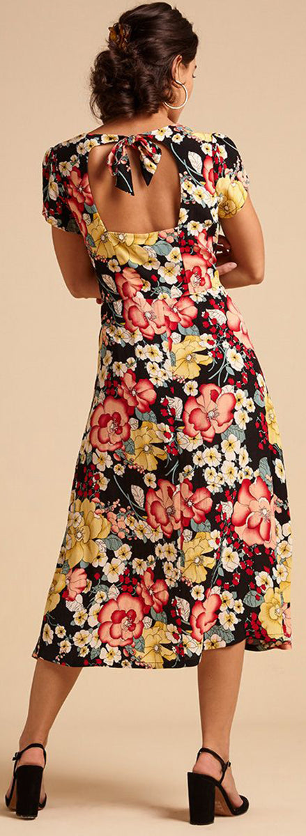 King_Louie_SHILOH_CARIOCA_Vintage_FLORAL_Blumen_V-NECK_A-Linie_Dress_KLEID-3WFza2Zvf8OJ0F