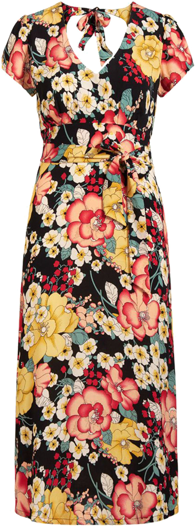 King_Louie_SHILOH_CARIOCA_Vintage_FLORAL_Blumen_V-NECK_A-Linie_Dress_KLEID_killer_kirsche8ltqXYTBmPFSR