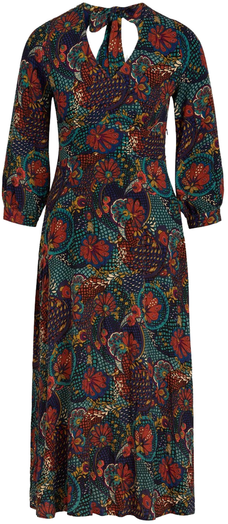King_Louie_SHILOH_CLUBBIN_Vintage_PAISLEY_A-LINIE_PARTY_Langarm_DRESS_Kleid_killer_kirsche_0
