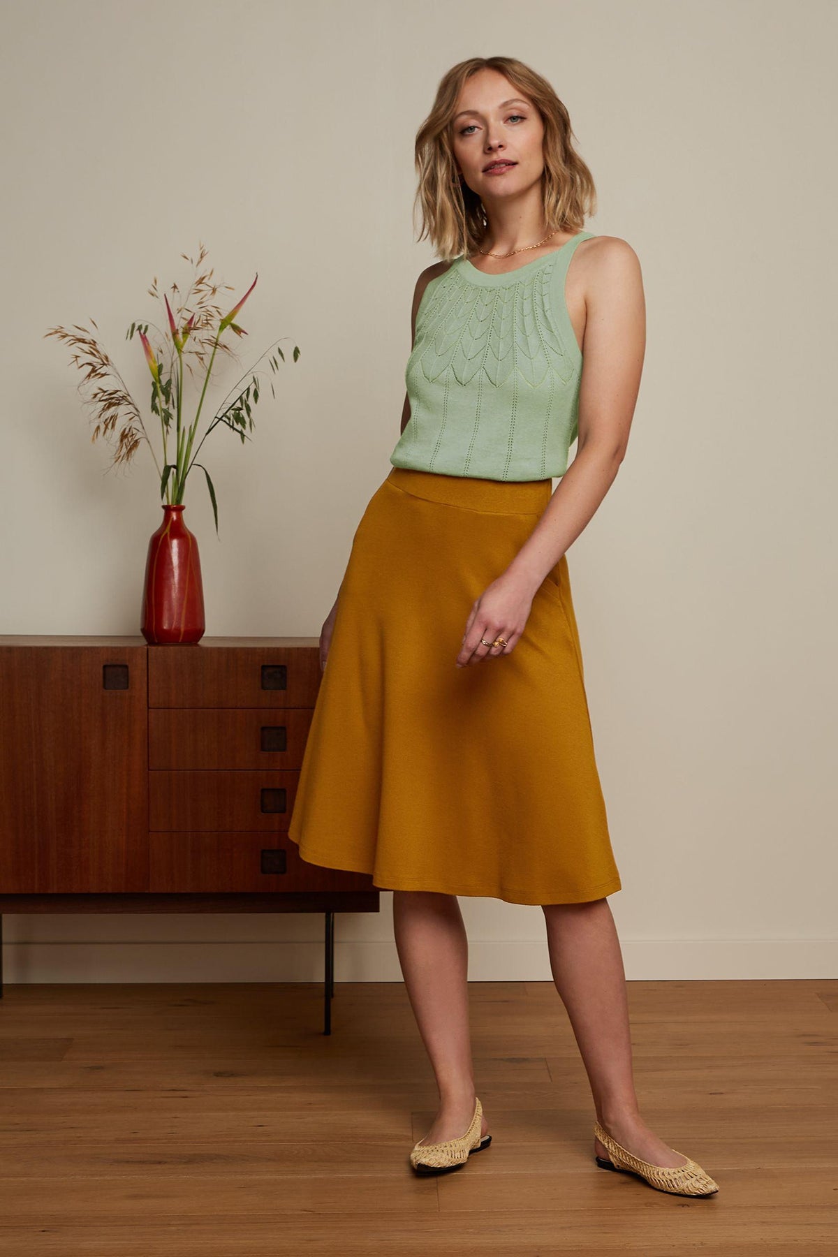King_Louie_SOFIA_MILANO_CREPE_Midi_PLAIN_Vintage_SWING_SKIRT_Rock_-_Golden_Brown_killer_kirsche_2sA5wT72aSB6ST