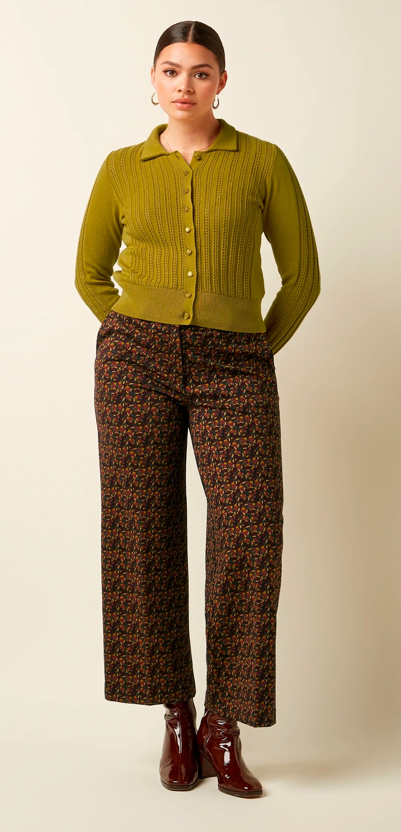 King_Louie_SOFIE_CARMI_Zopfmuster_Langarm_Blouse_Kragen_CARDIGAN_Strickjacke_-_Currygelb-2